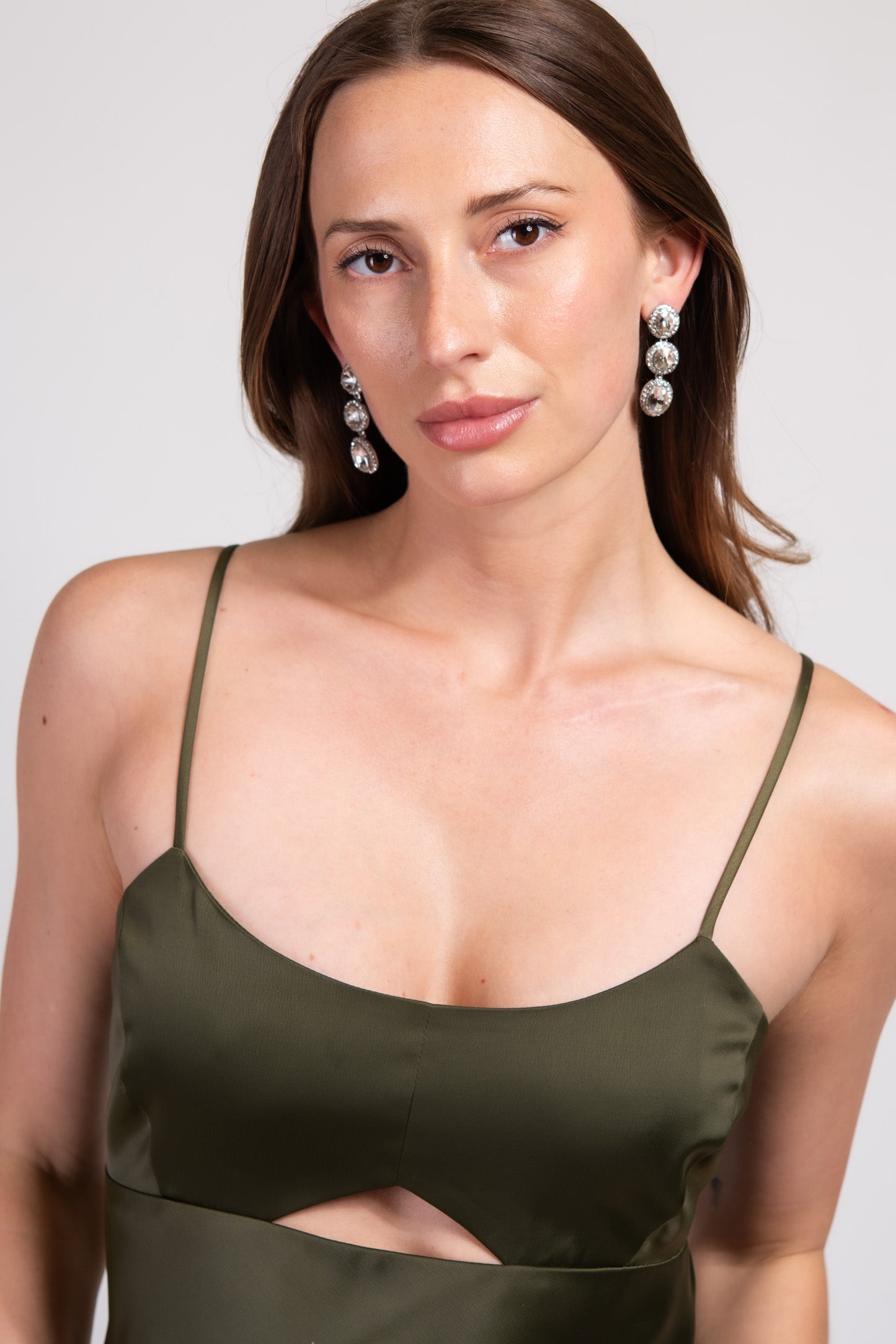 Layla 3-Tier Rhinestone Earrings