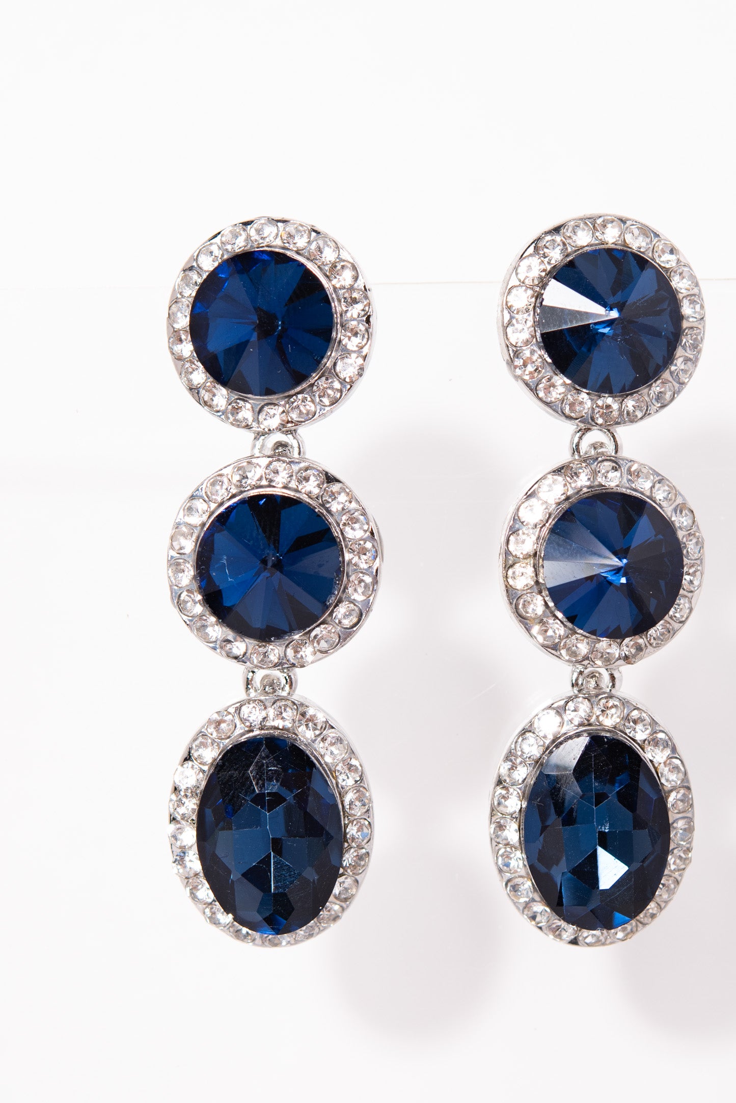 Layla 3-Tier Rhinestone Earrings