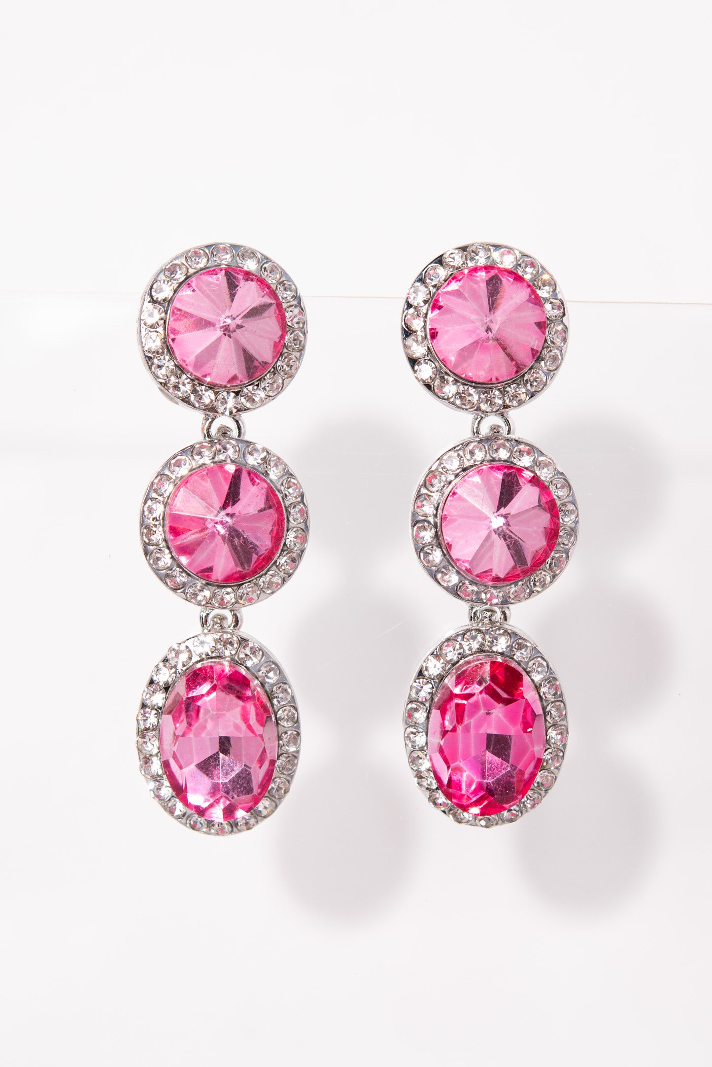 Layla 3-Tier Rhinestone Earrings