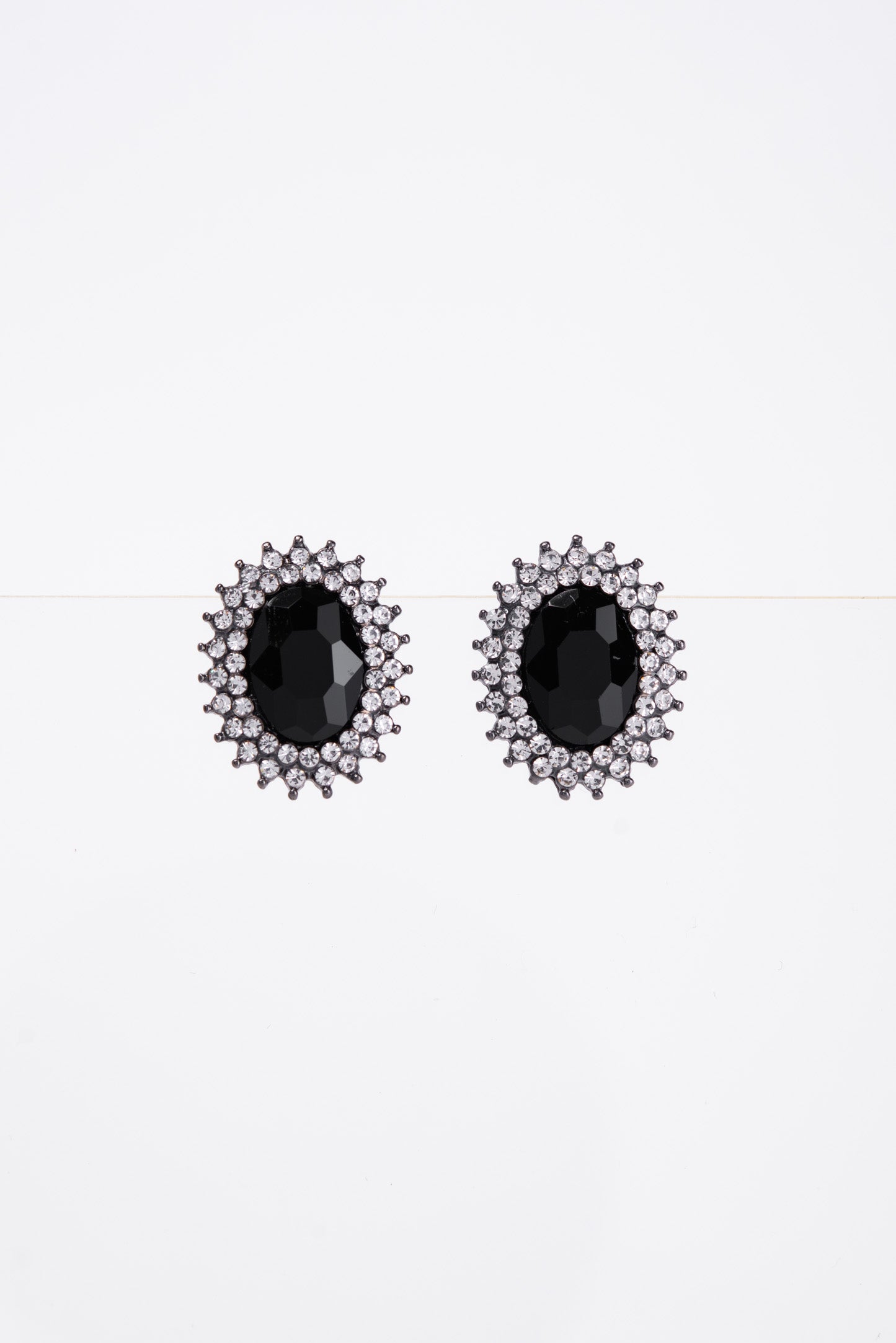 Courtney Sunburst Glass Stone Stud Earrings