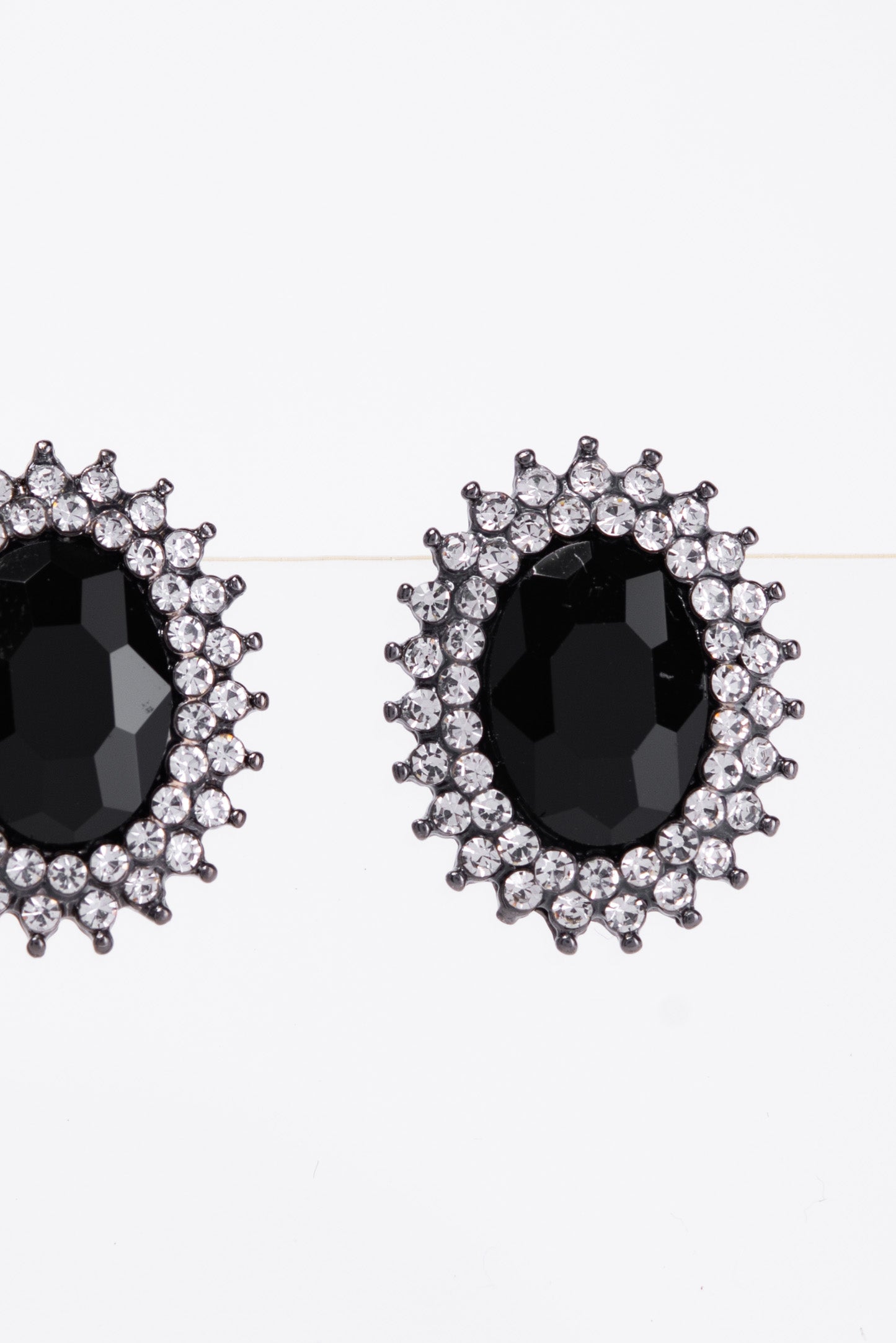 Courtney Sunburst Glass Stone Stud Earrings