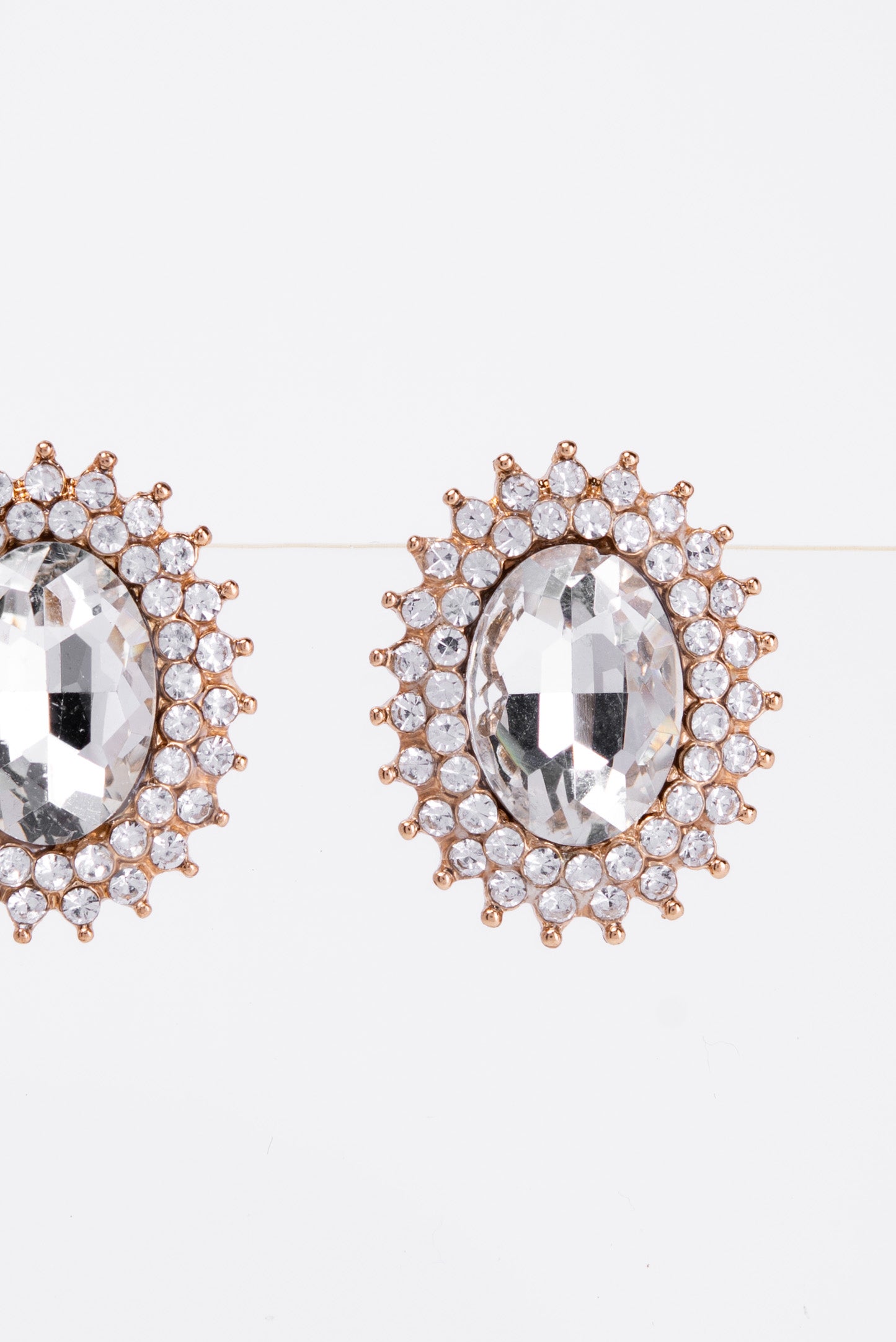 Courtney Sunburst Glass Stone Stud Earrings