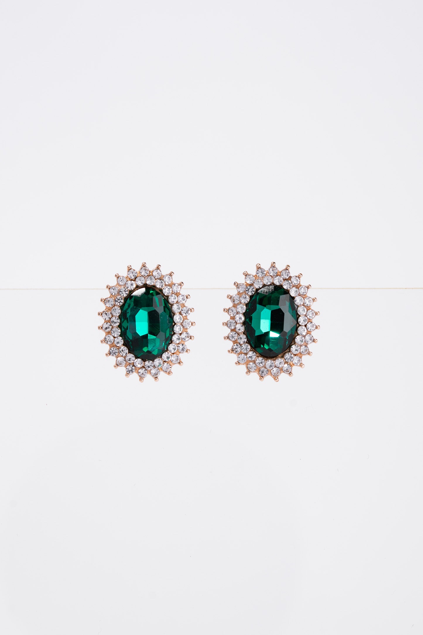 Courtney Sunburst Glass Stone Stud Earrings