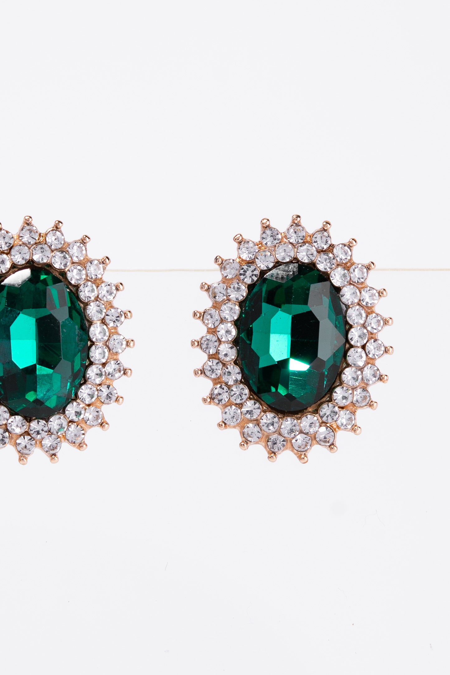 Courtney Sunburst Glass Stone Stud Earrings