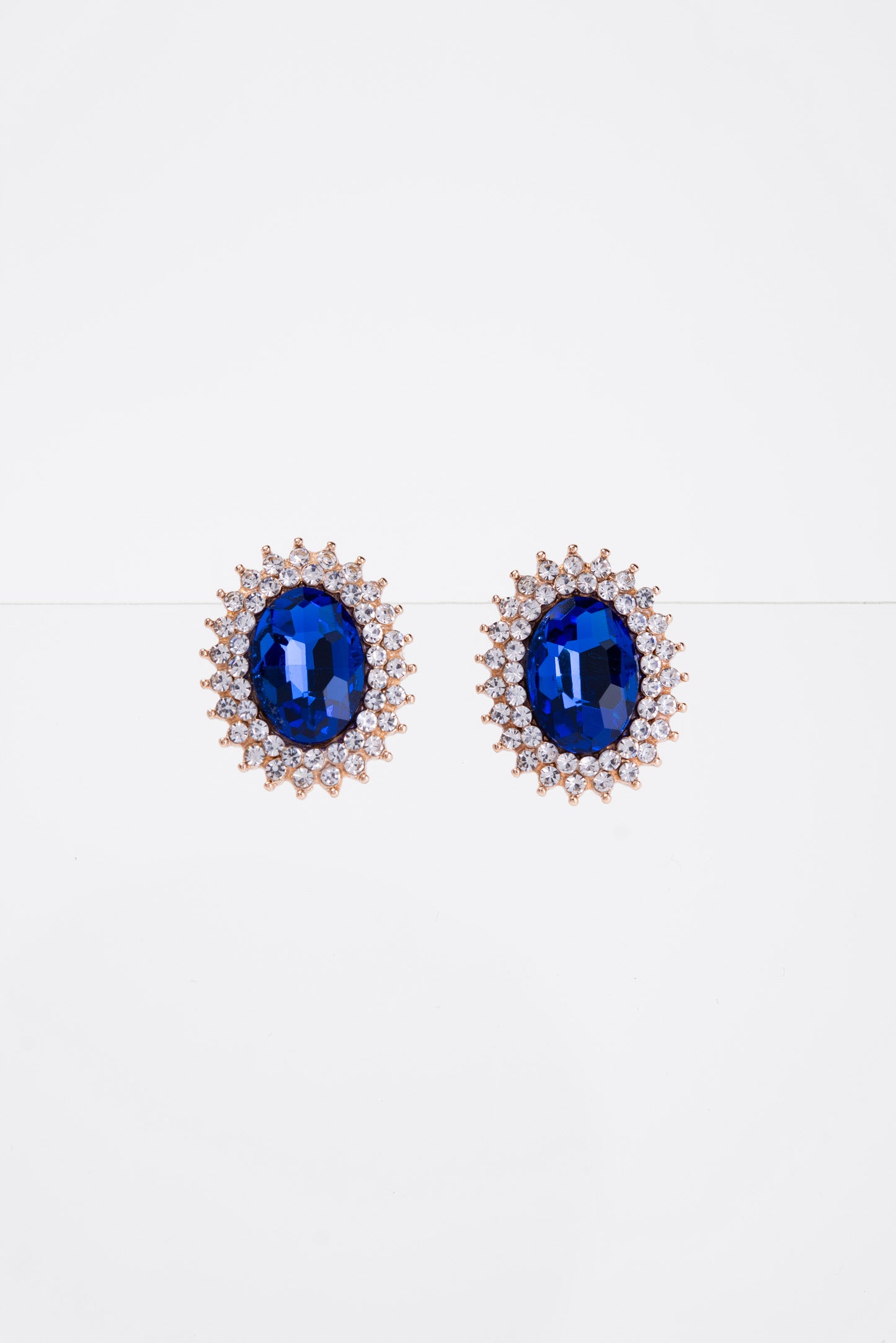 Courtney Sunburst Glass Stone Stud Earrings