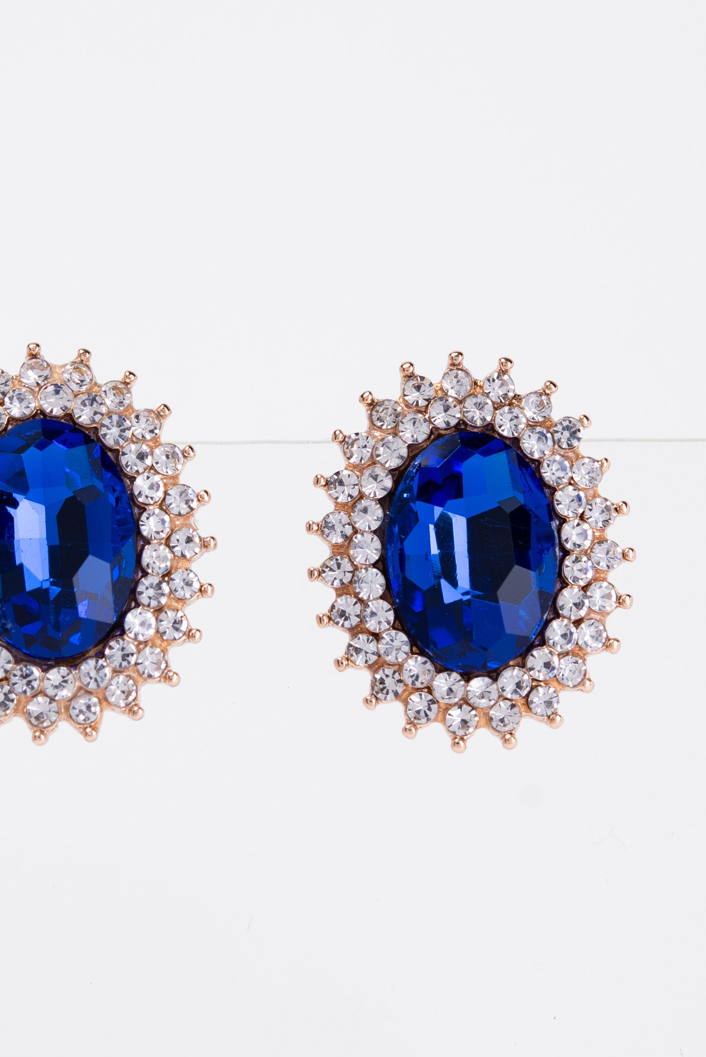 Courtney Sunburst Glass Stone Stud Earrings