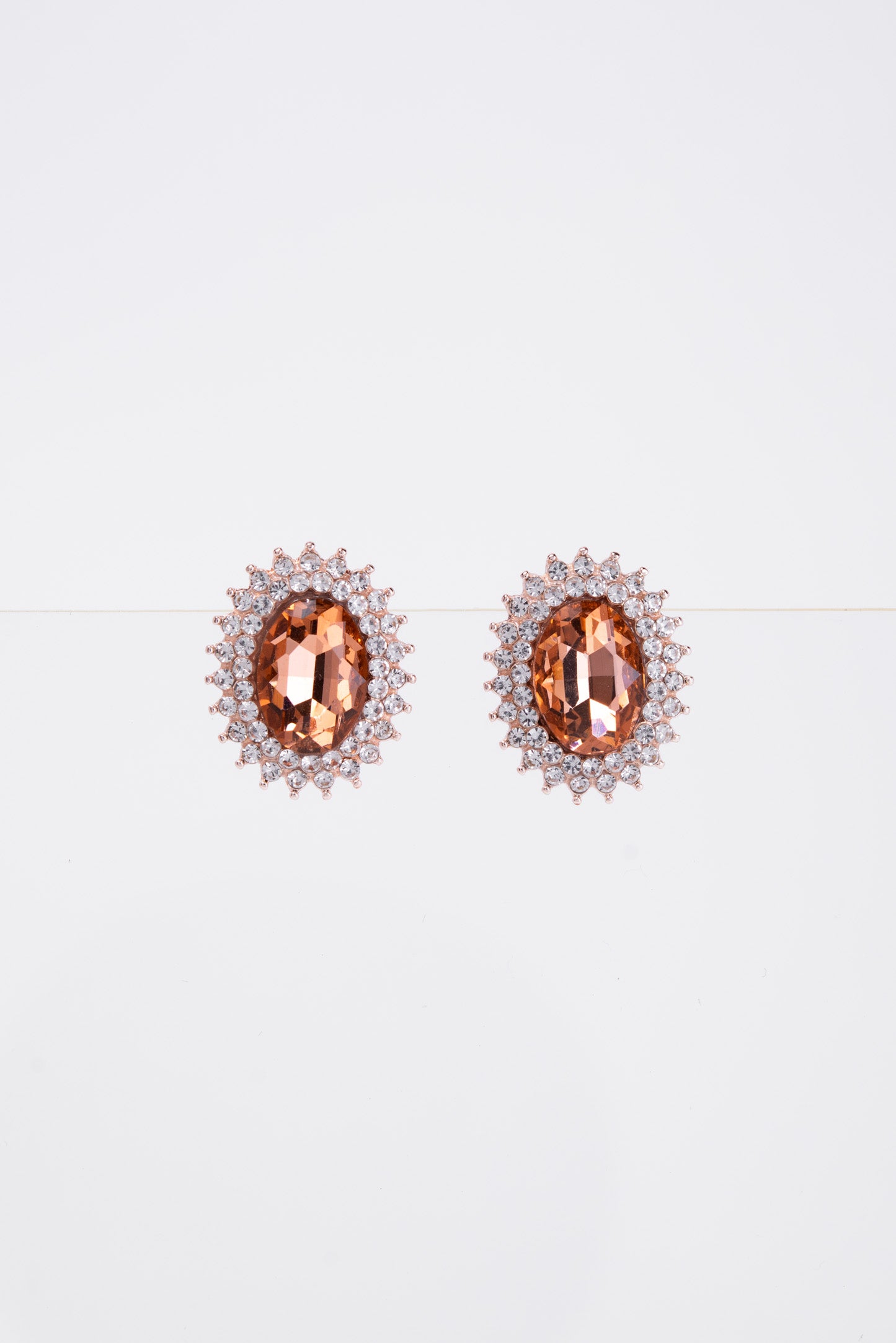 Courtney Sunburst Glass Stone Stud Earrings