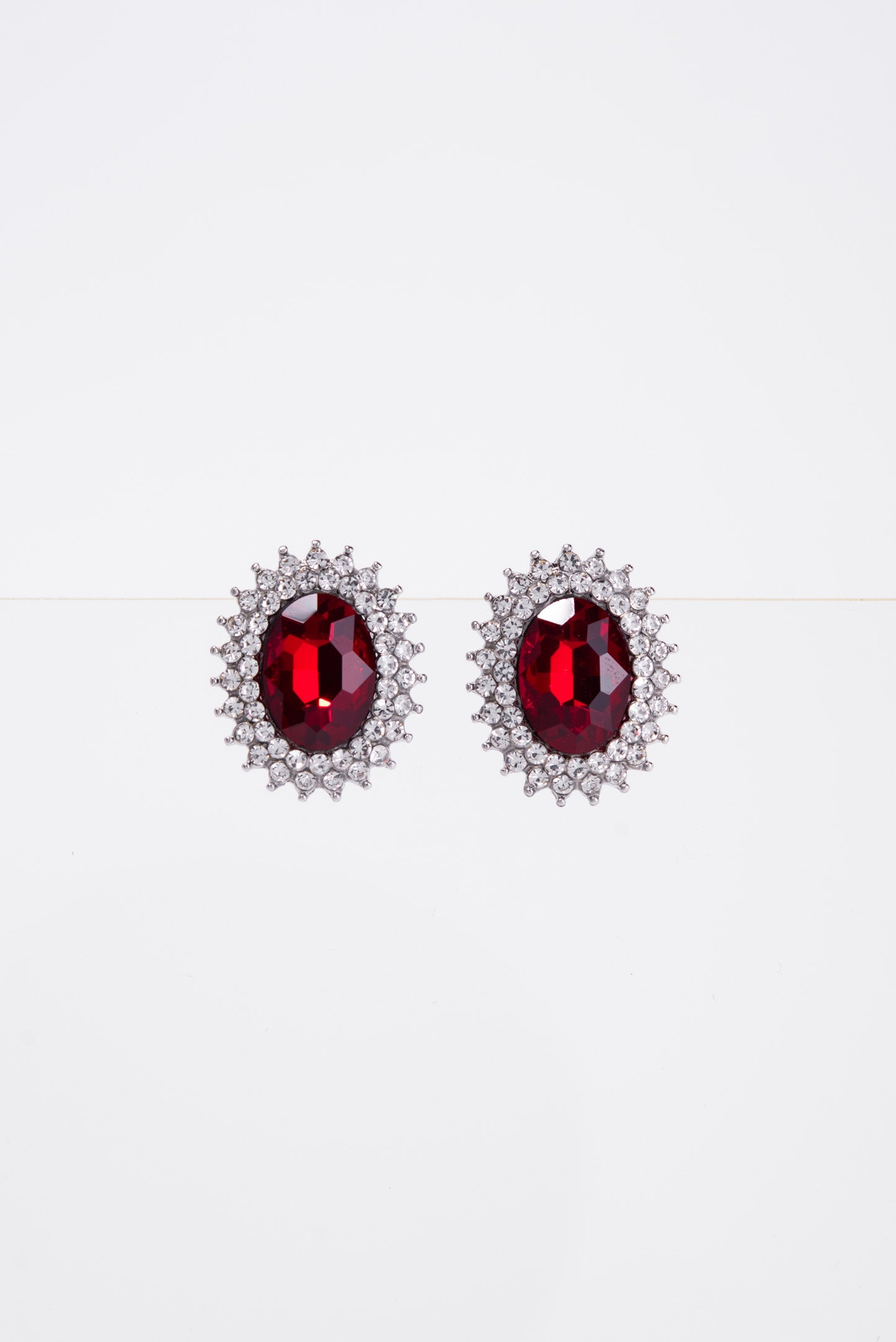 Courtney Sunburst Glass Stone Stud Earrings