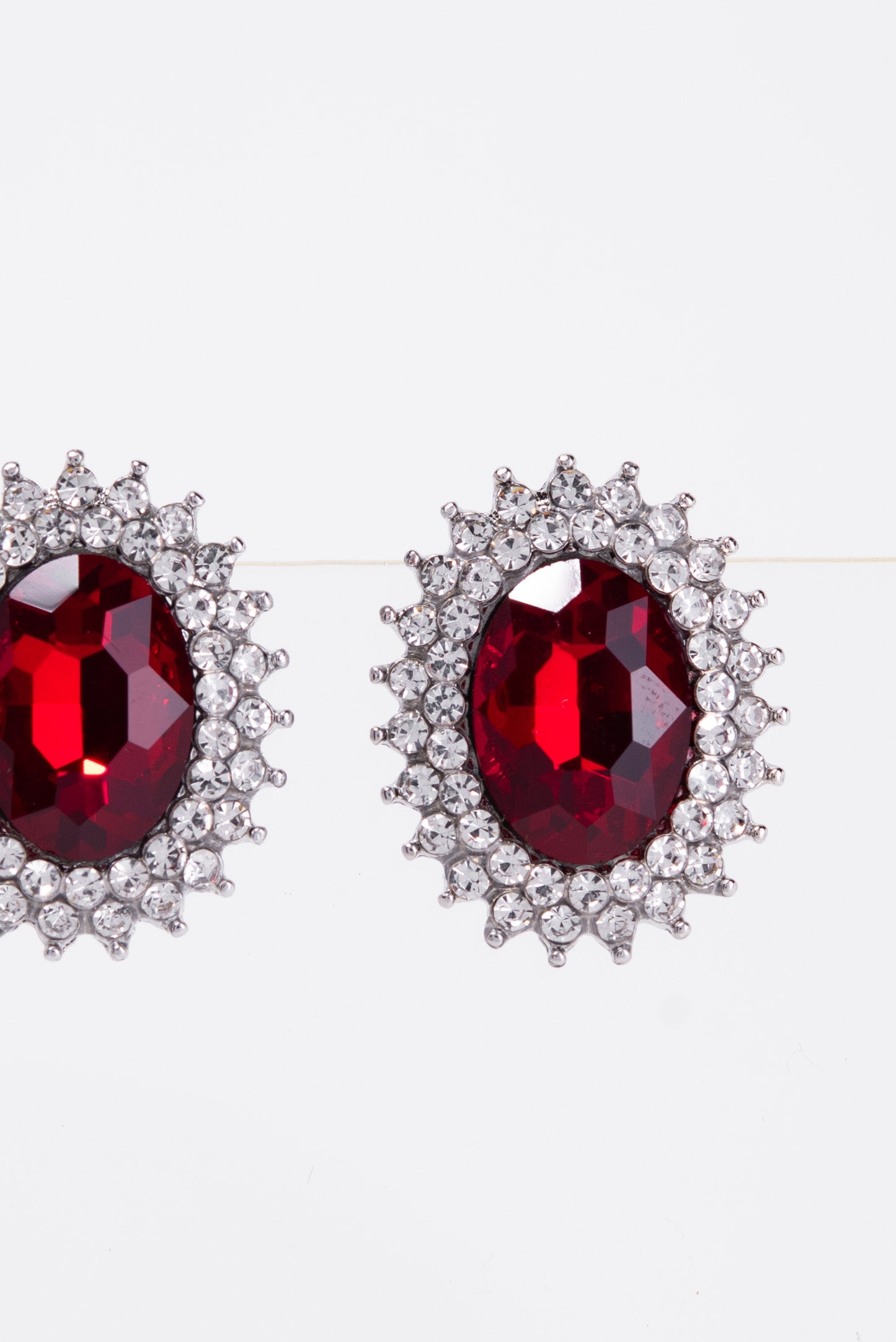 Courtney Sunburst Glass Stone Stud Earrings