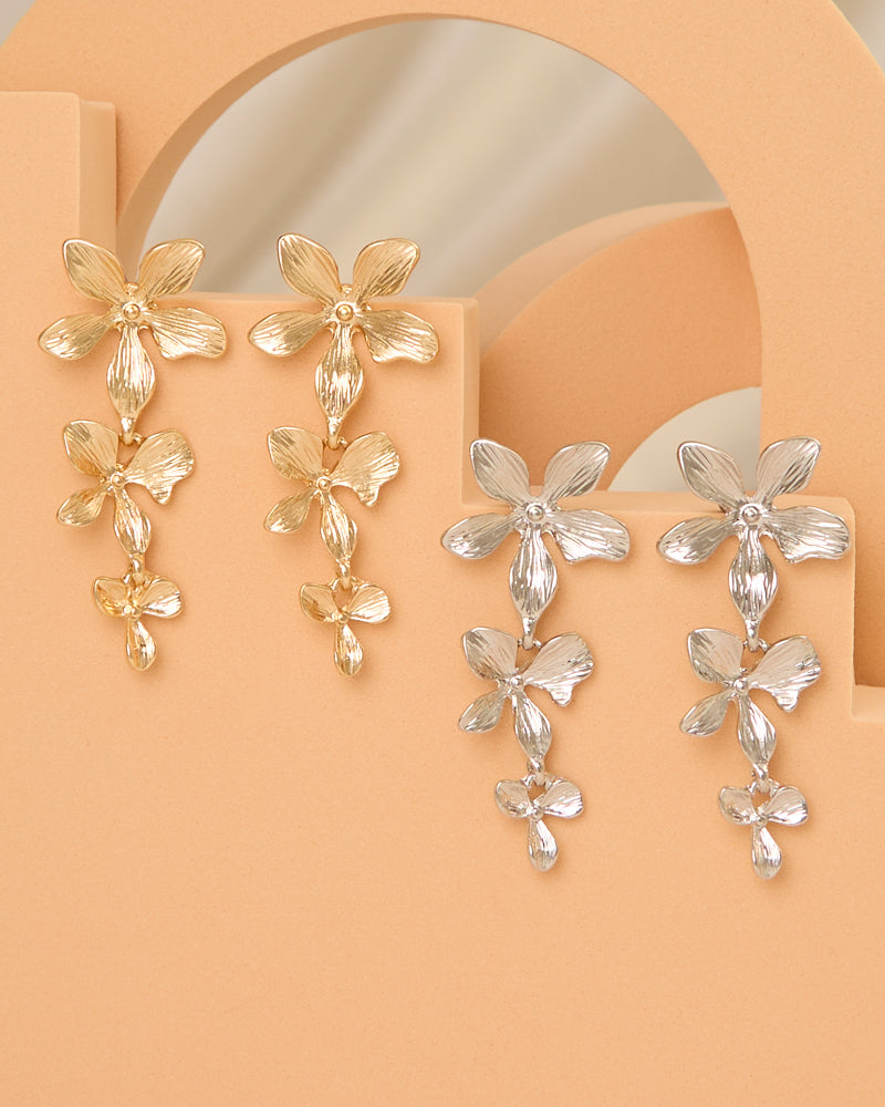 Vivian Floral Post Dangle Earrings