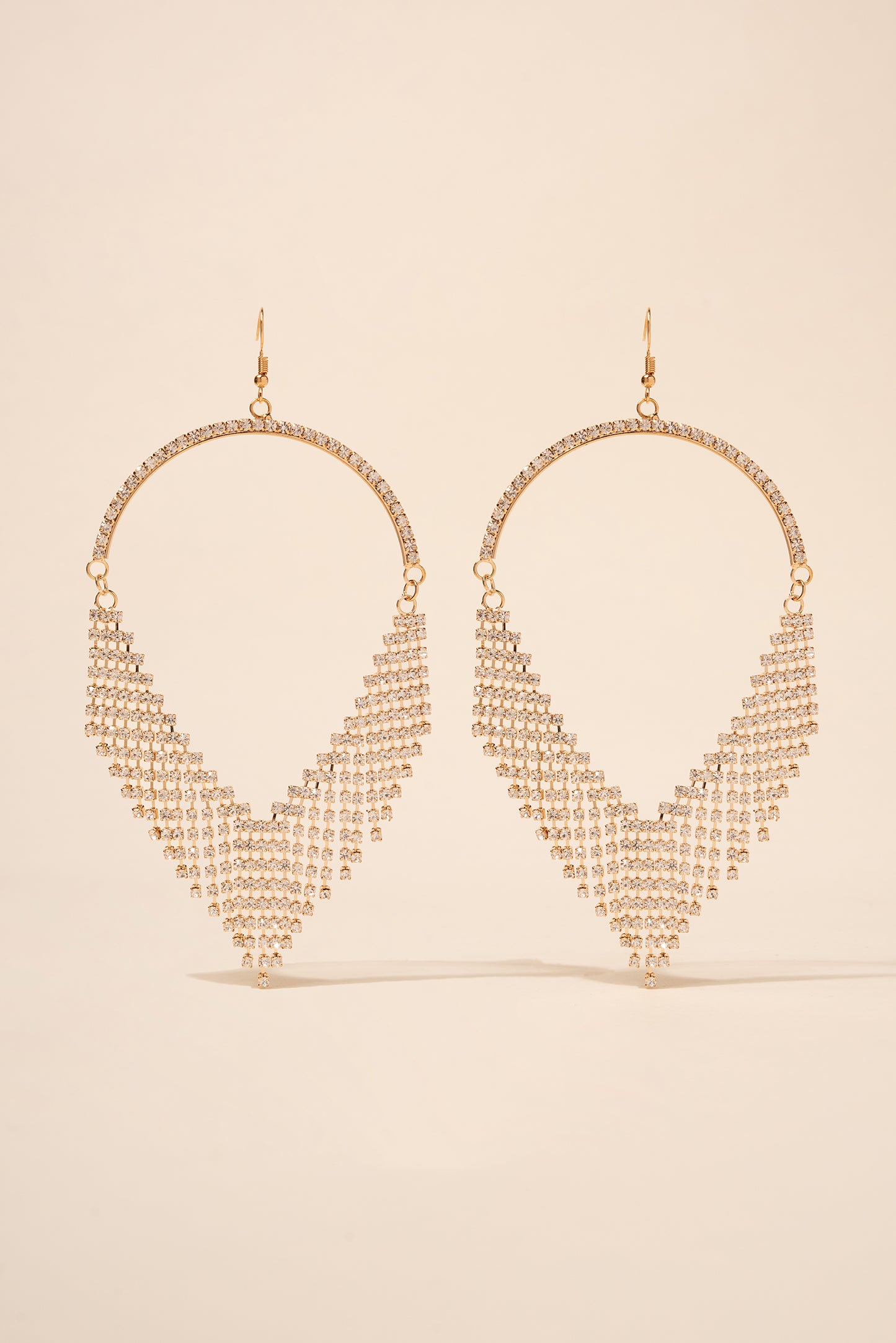 Mogul Half Hoop Rhinestone Earrings