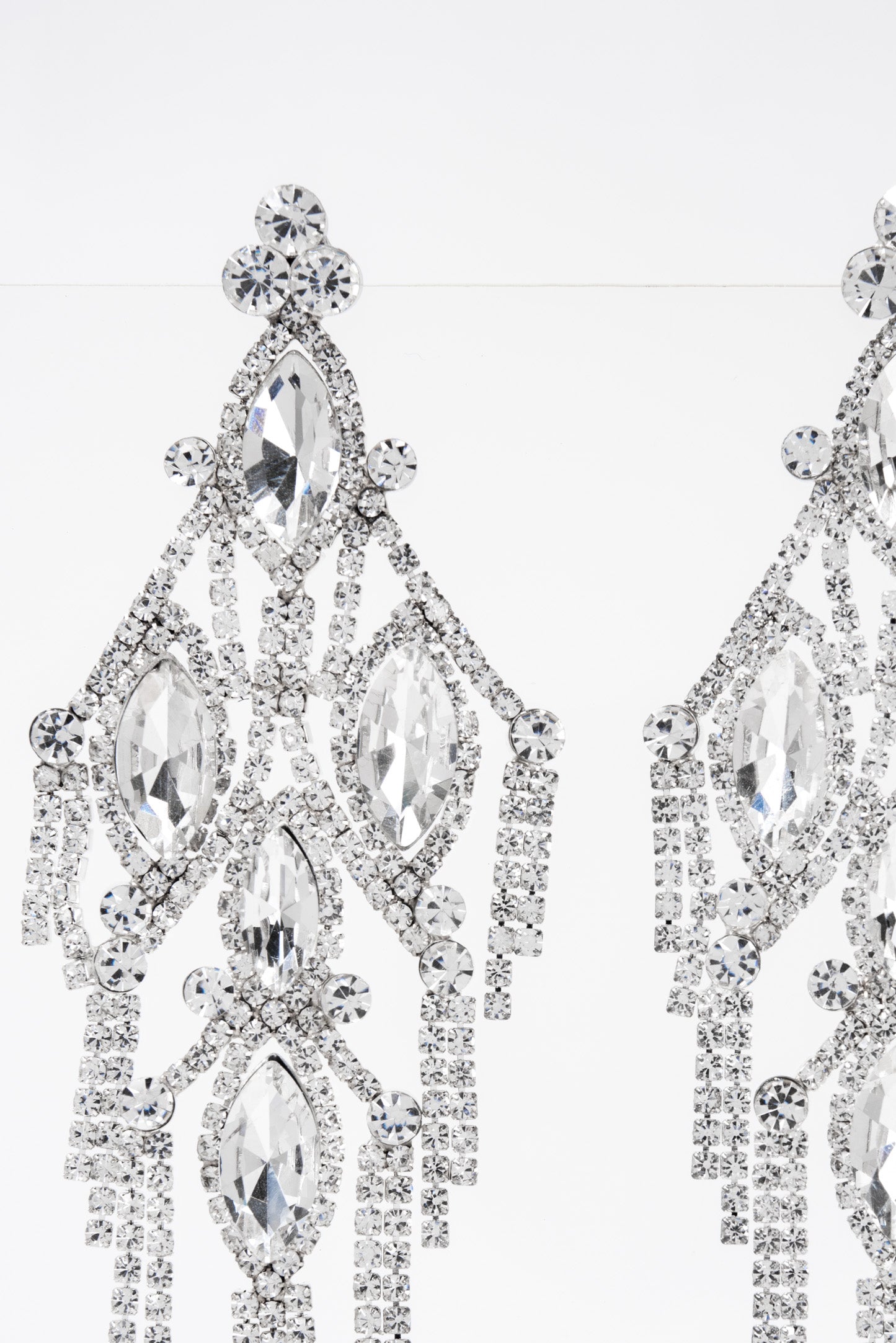 Lustre Fringe Rhinestone Drop Earrings
