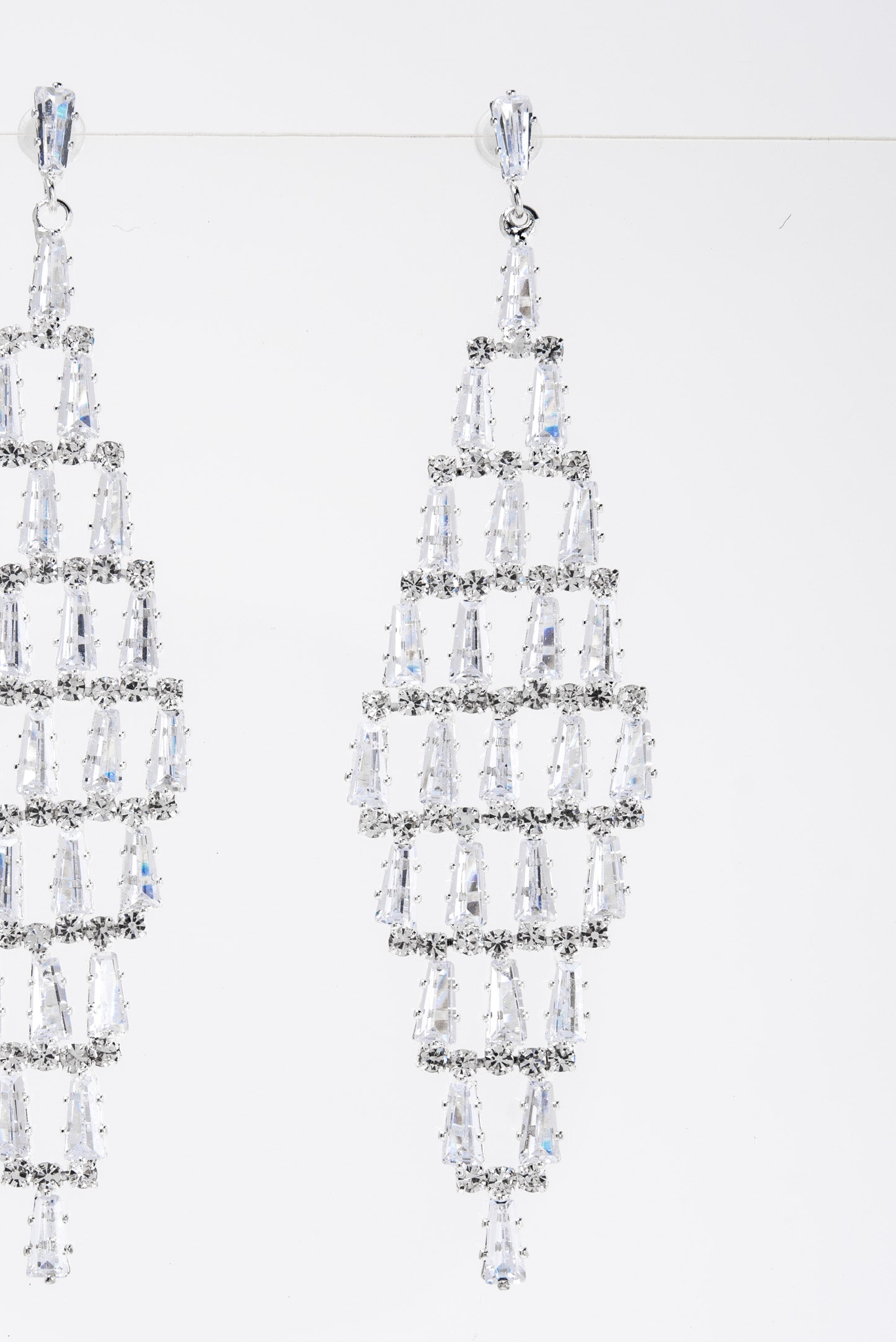 Gala Rhinestone Drop Post Earrings