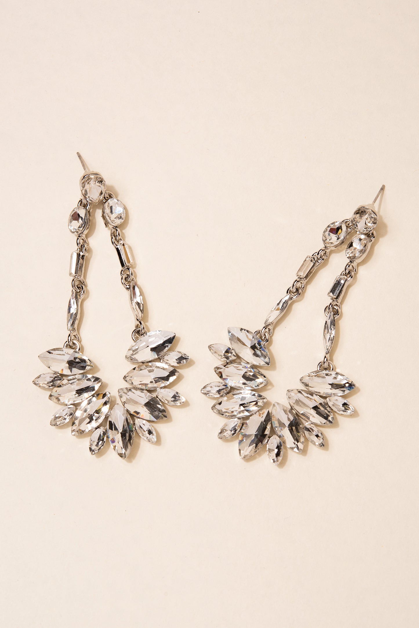 Rio Teardrop Rhinestone Earrings