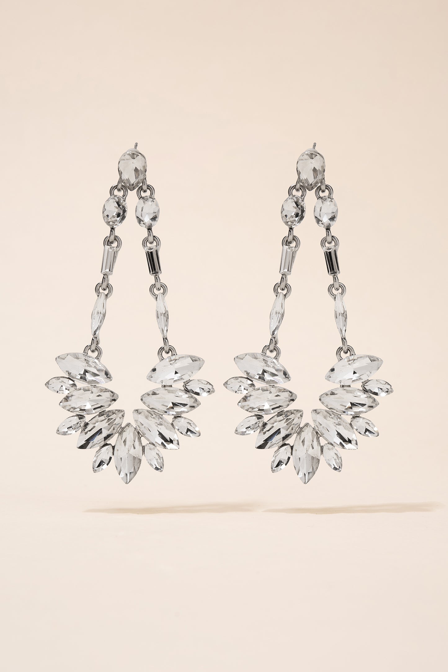 Rio Teardrop Rhinestone Earrings