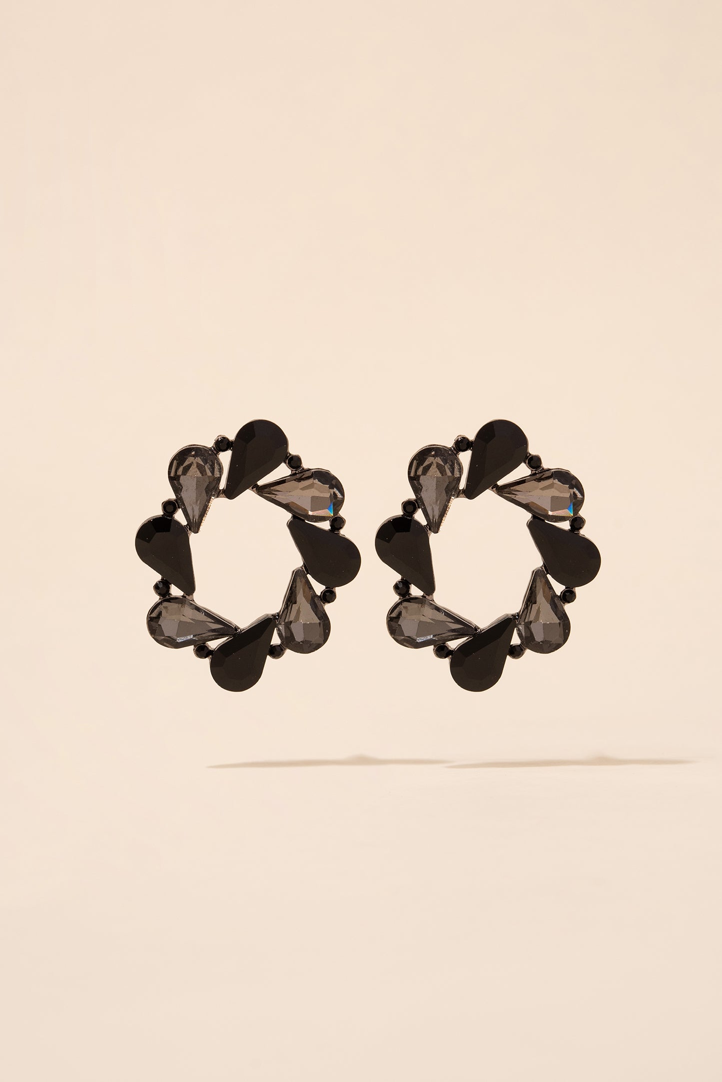 Cosmic Circular Teardrop Post Earrings