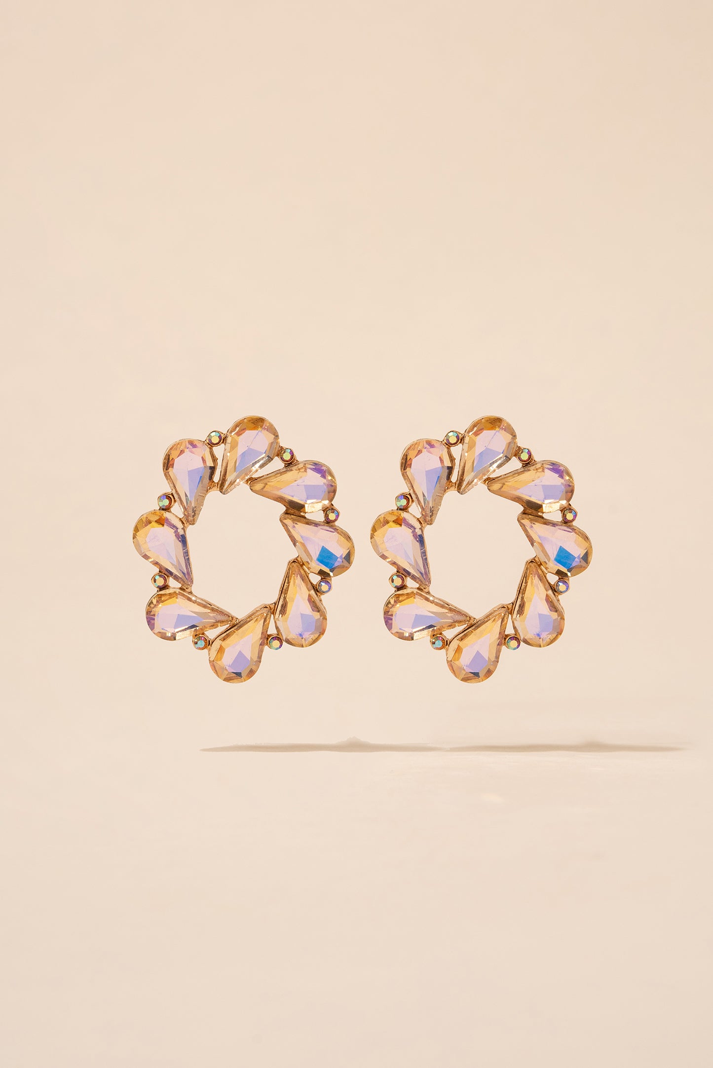 Cosmic Circular Teardrop Post Earrings