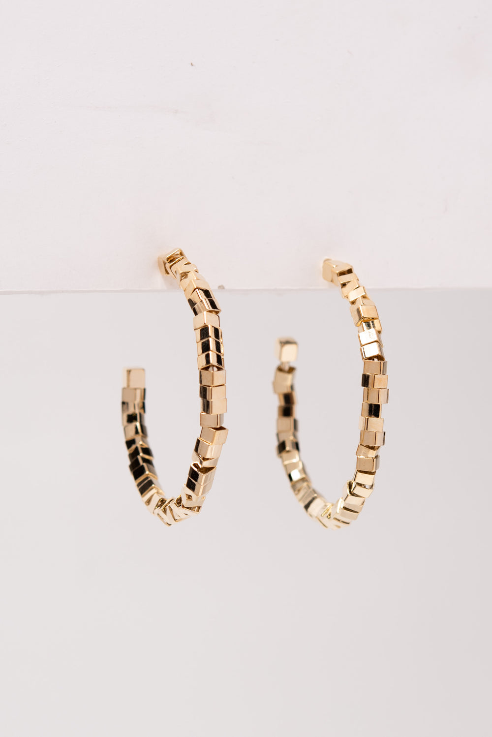 Molly Open Hoop Beaded Earrings | Gold