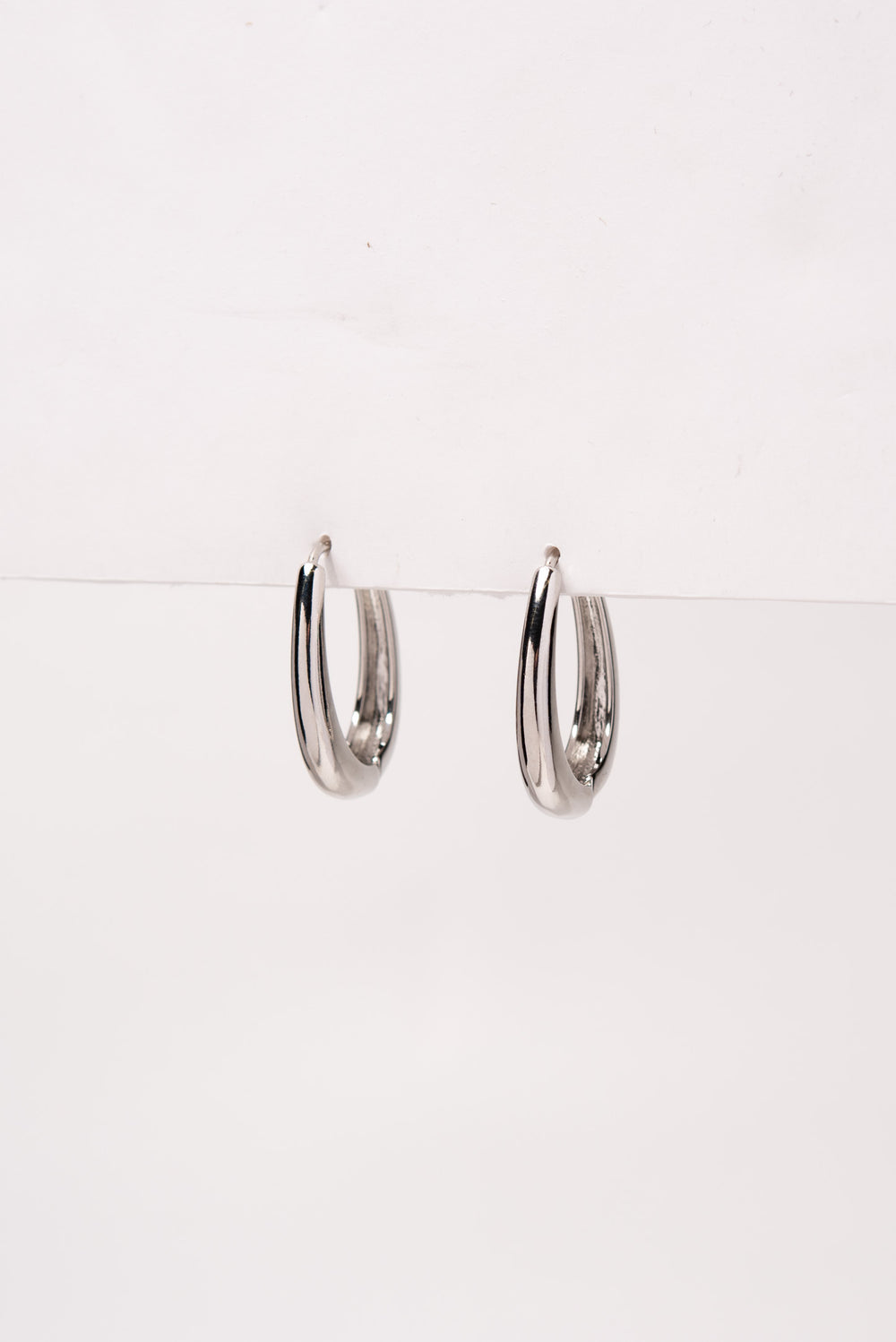 Alana Knocker Plated Hoop Earrings | Silver