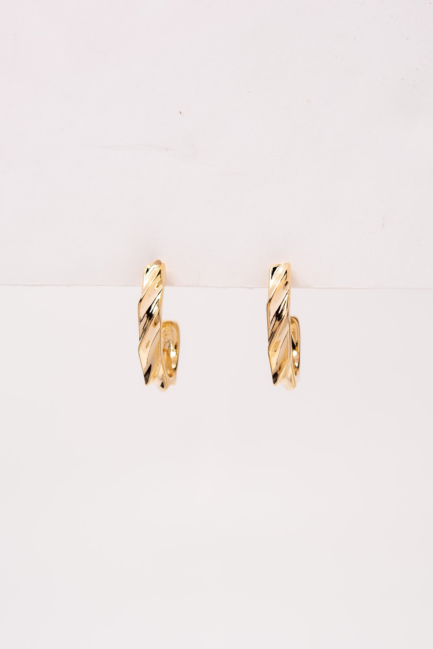 Annie Textured Open Hoop Earrings