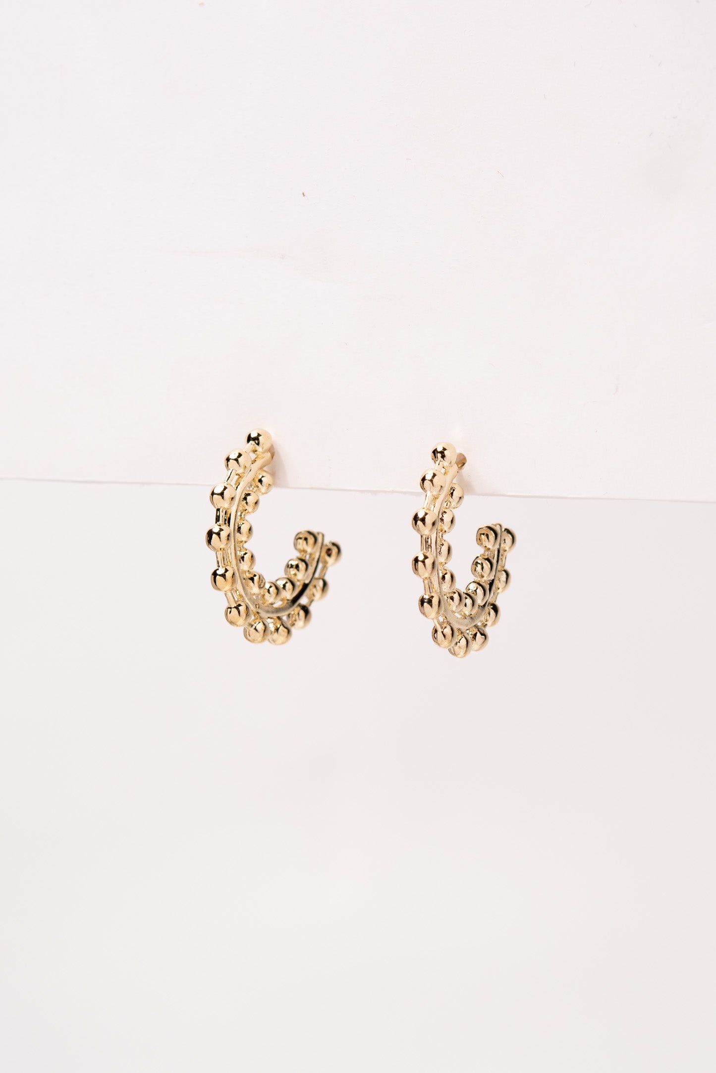 Amira Bead Open Hoop Earrings