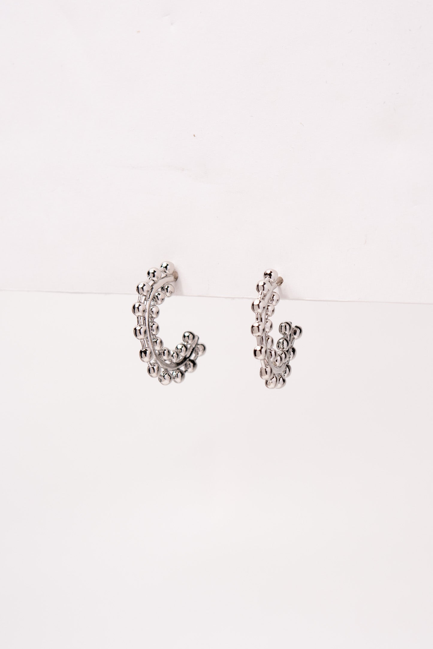 Amira Bead Open Hoop Earrings
