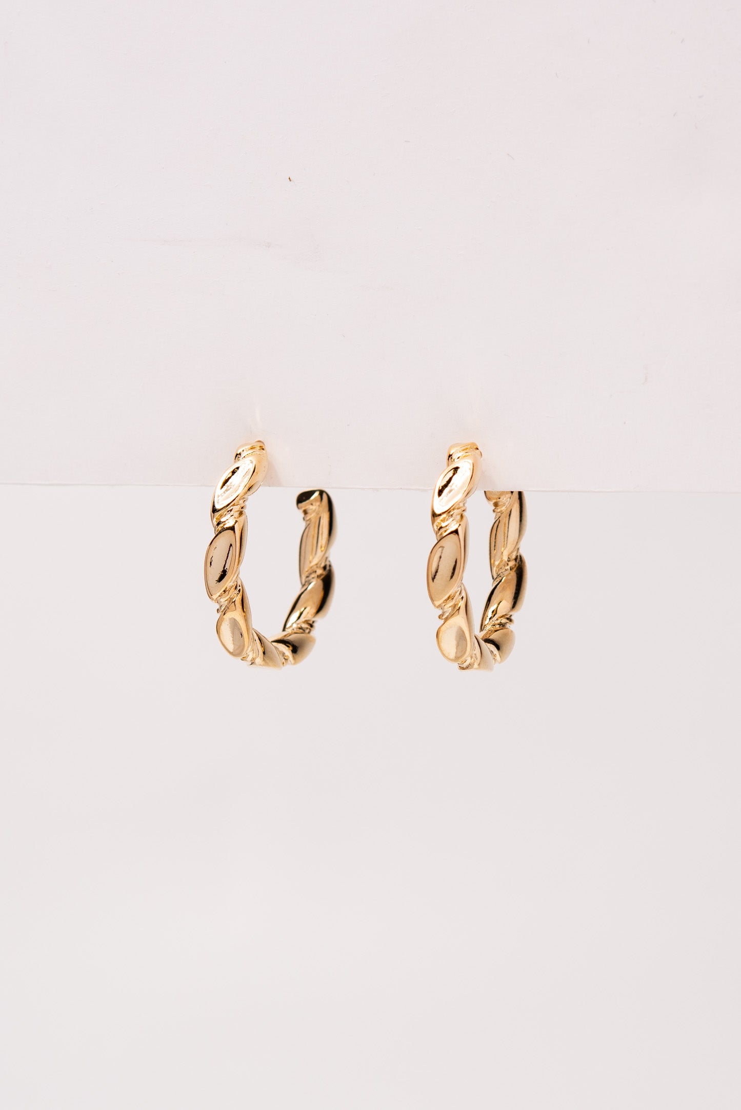Londyn Textured Open Hoop Earrings