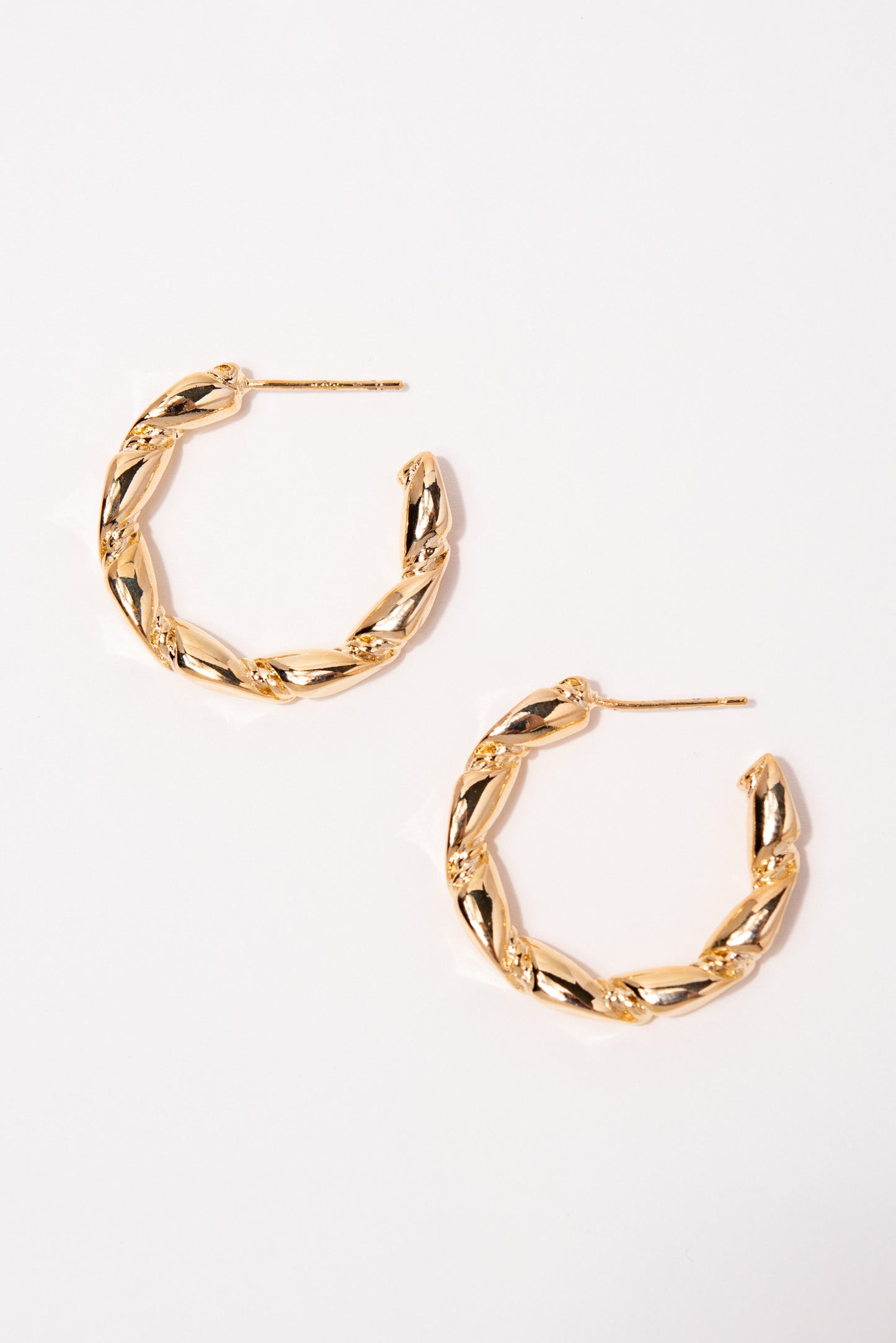 Londyn Textured Open Hoop Earrings