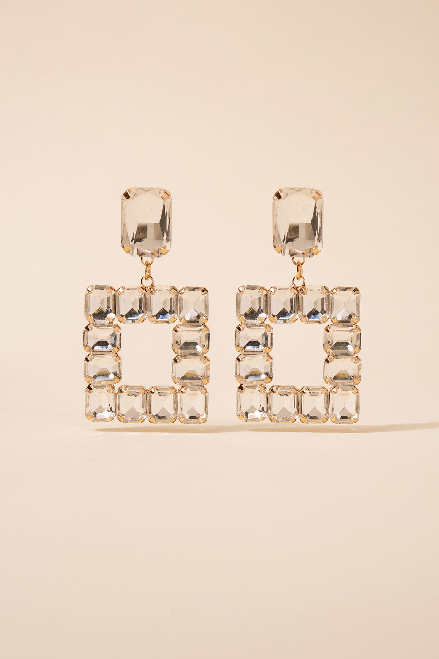 Audra Open Square Earrings