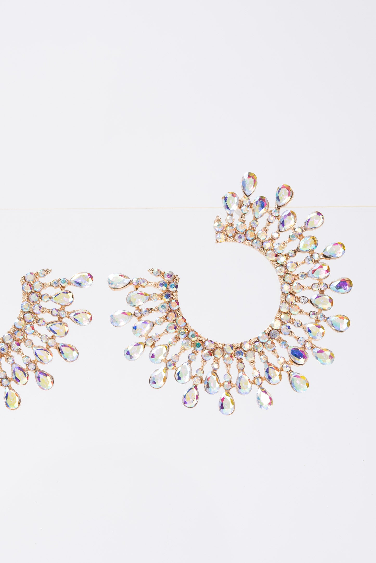 Sunshine Open Circle Crystal Stud Earrings