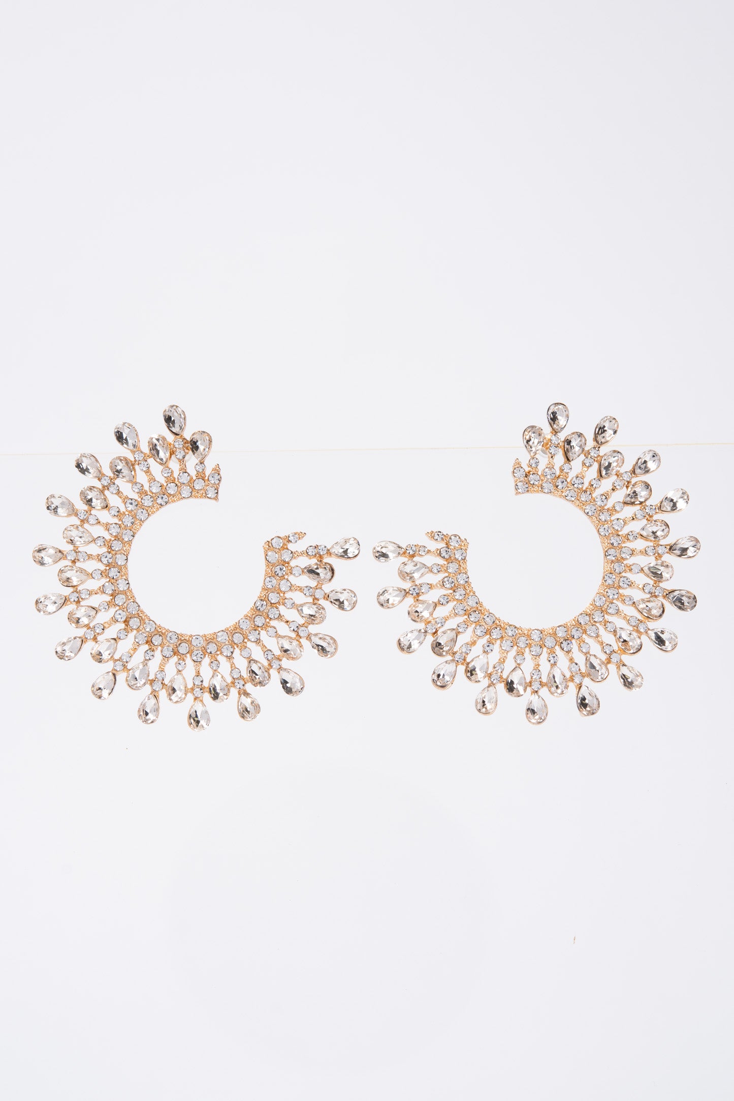 Sunshine Open Circle Crystal Stud Earrings