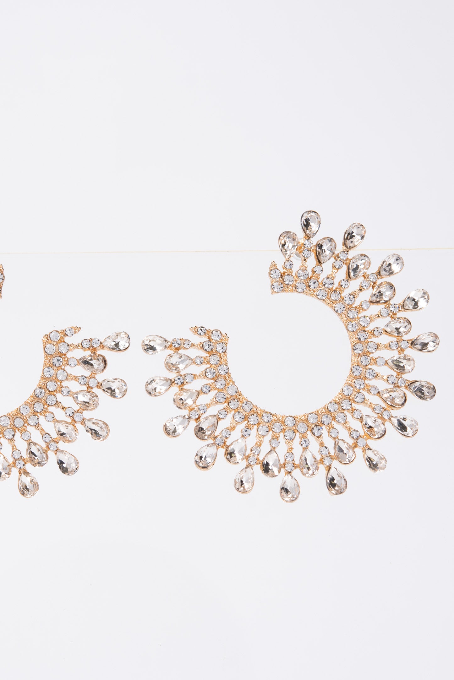 Sunshine Open Circle Crystal Stud Earrings