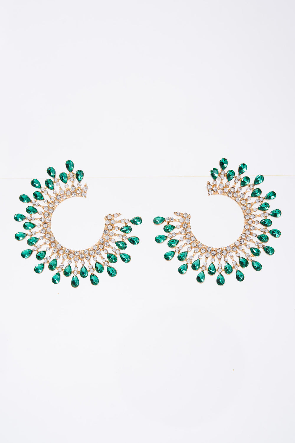 Sunshine Open Circle Crystal Stud Earrings