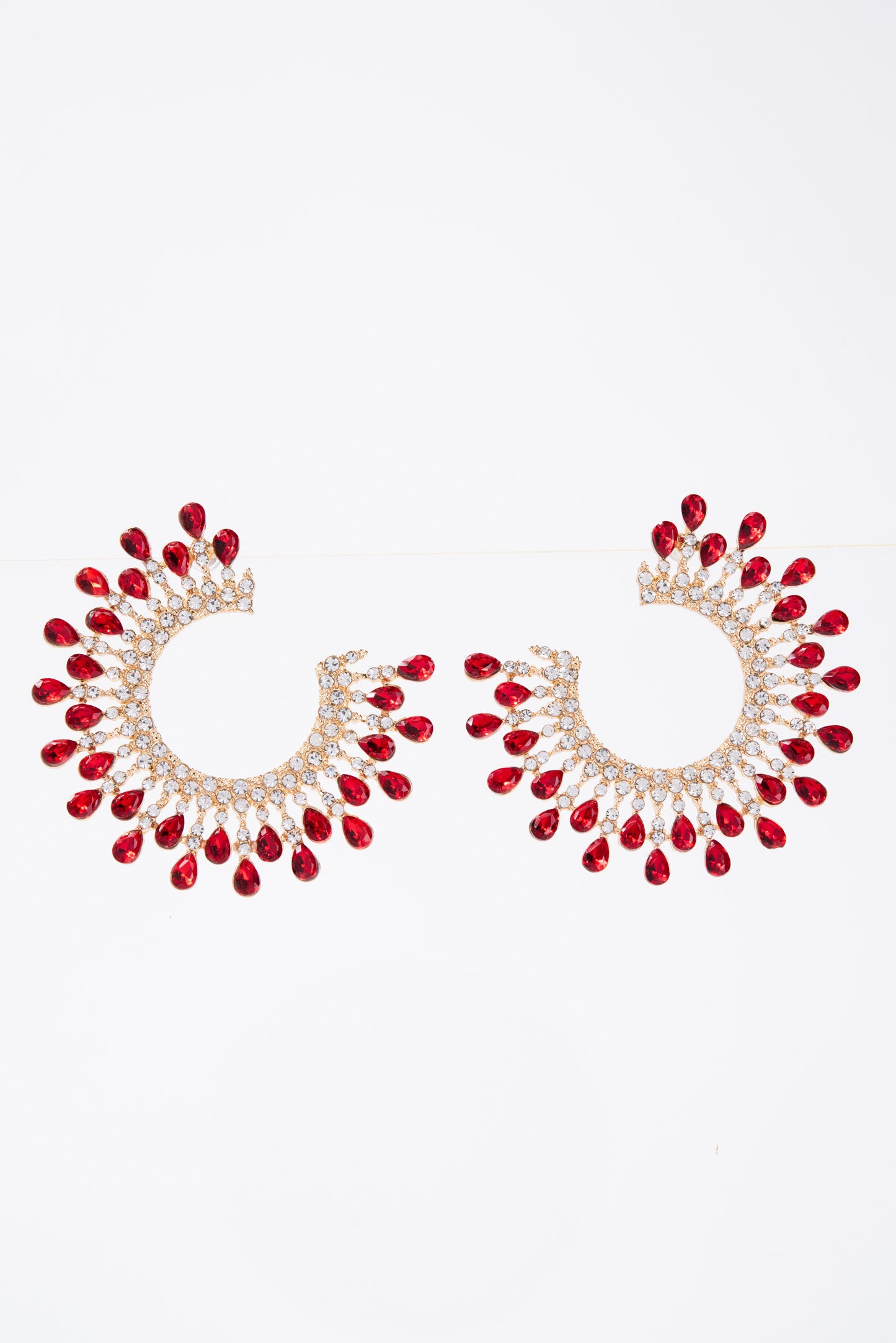 Sunshine Open Circle Crystal Stud Earrings