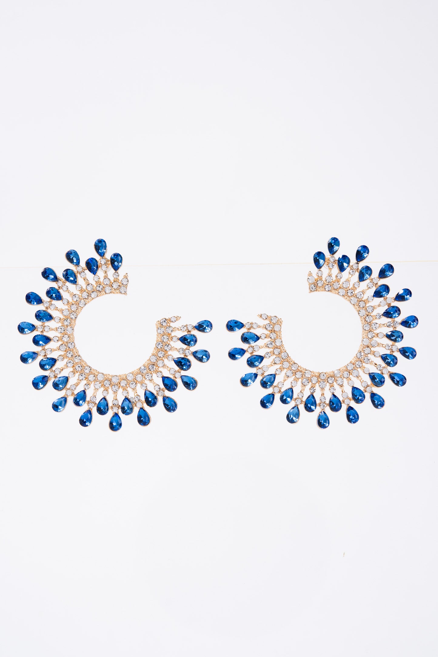 Sunshine Open Circle Crystal Stud Earrings