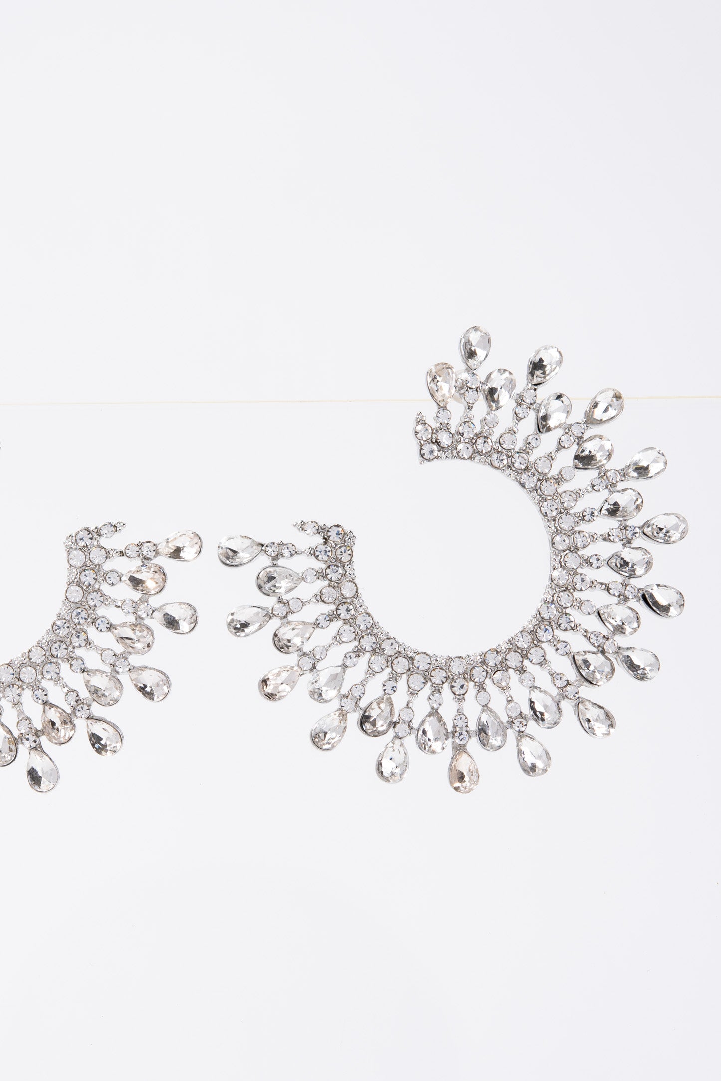 Sunshine Open Circle Crystal Stud Earrings