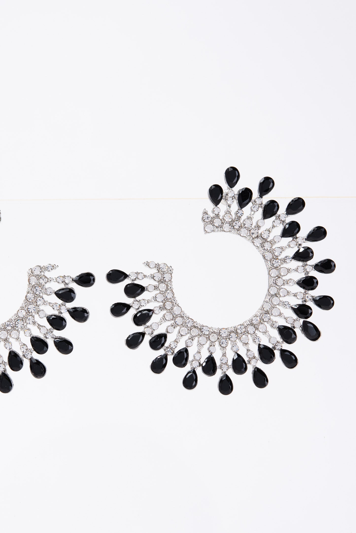 Sunshine Open Circle Crystal Stud Earrings