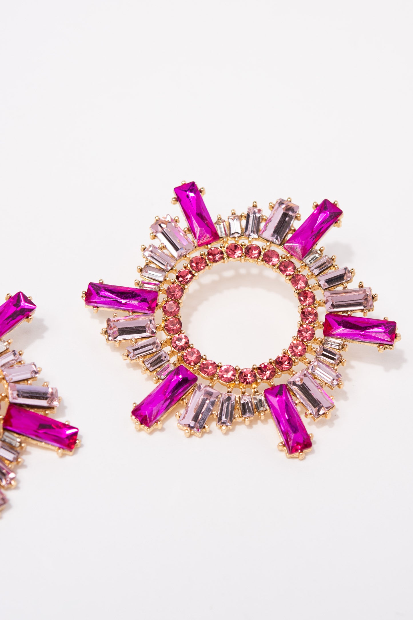 Penelope Rhinestone Circle Earrings