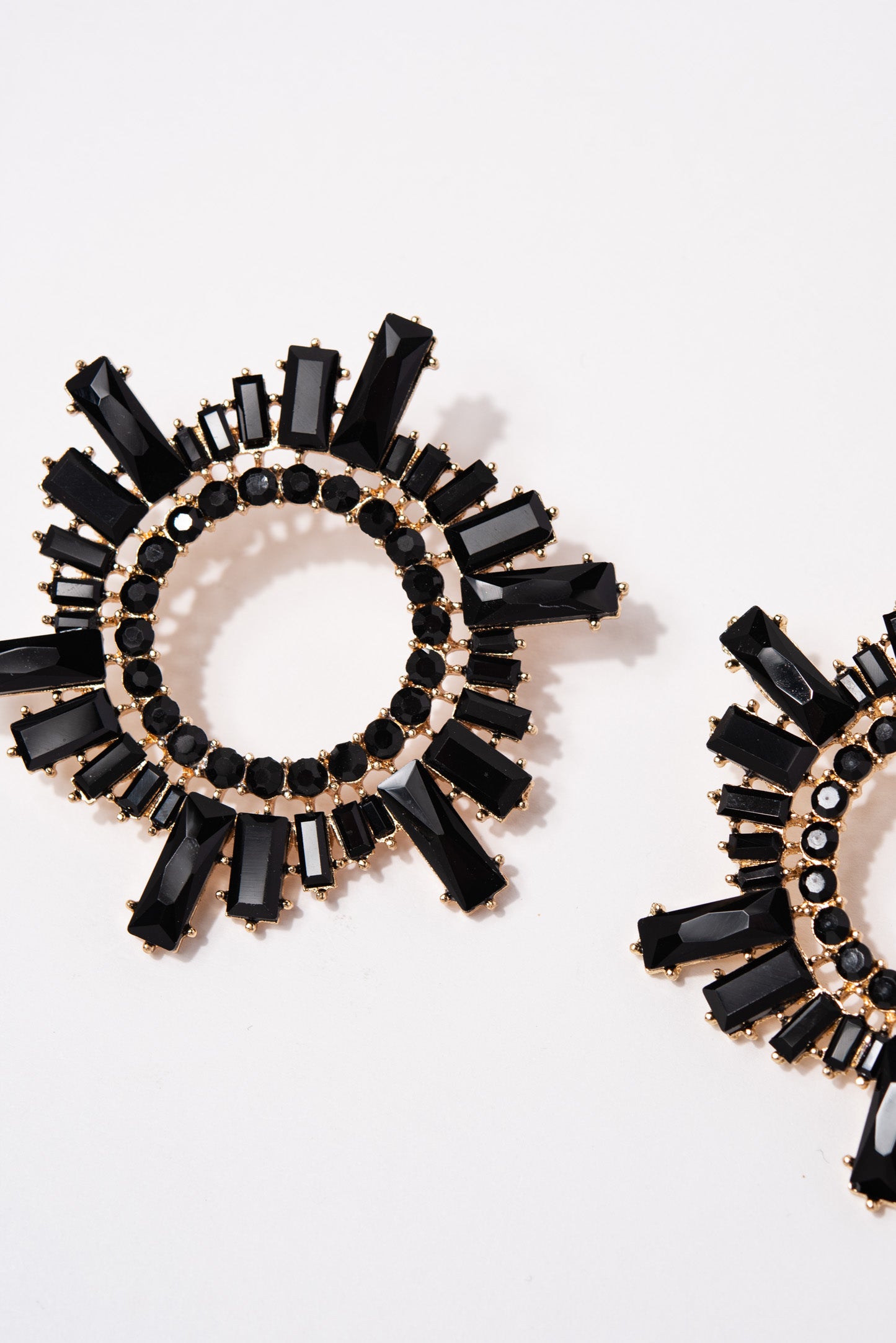 Penelope Rhinestone Circle Earrings