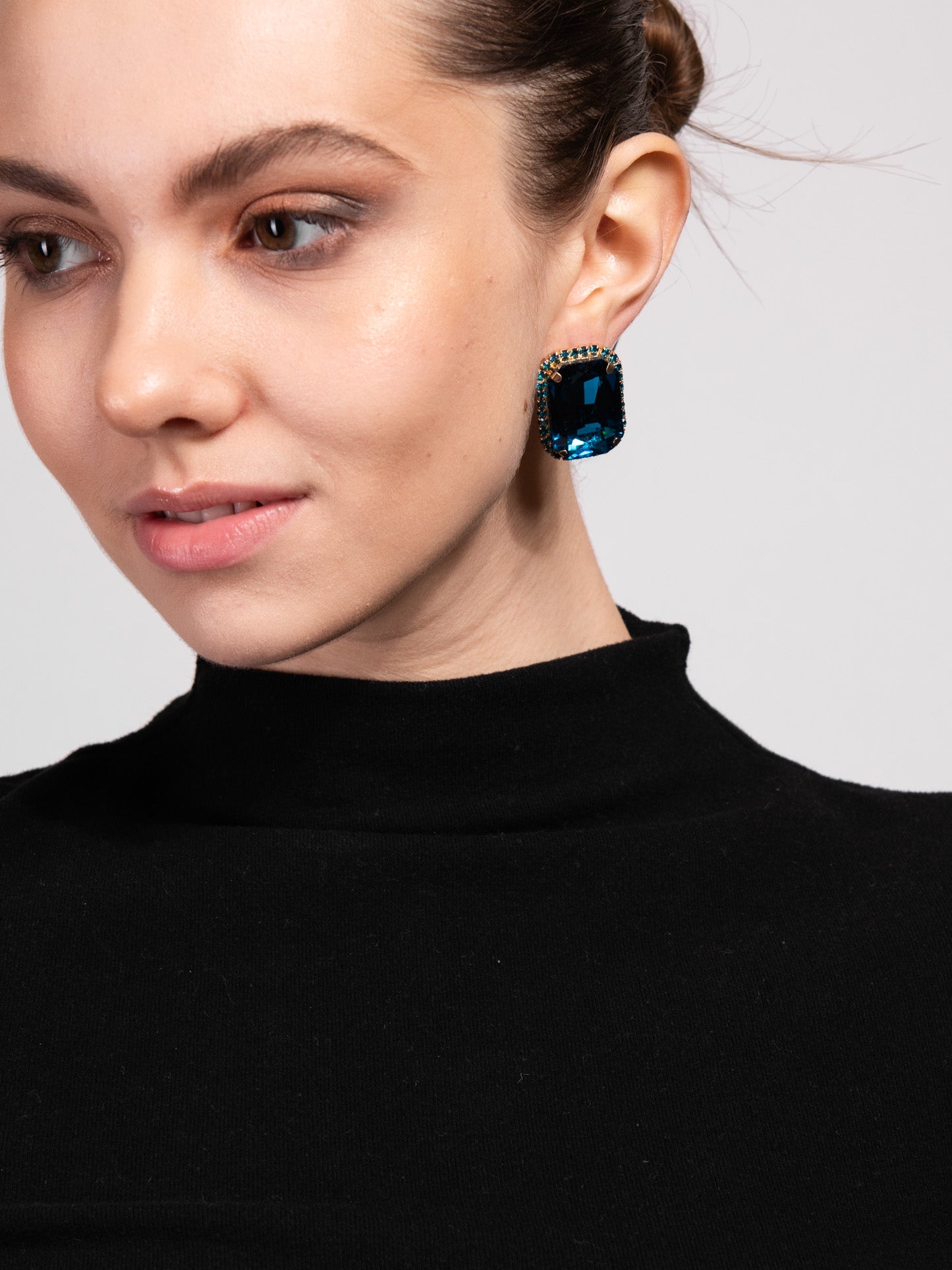 Dahlia Stone Stud Post Earrings