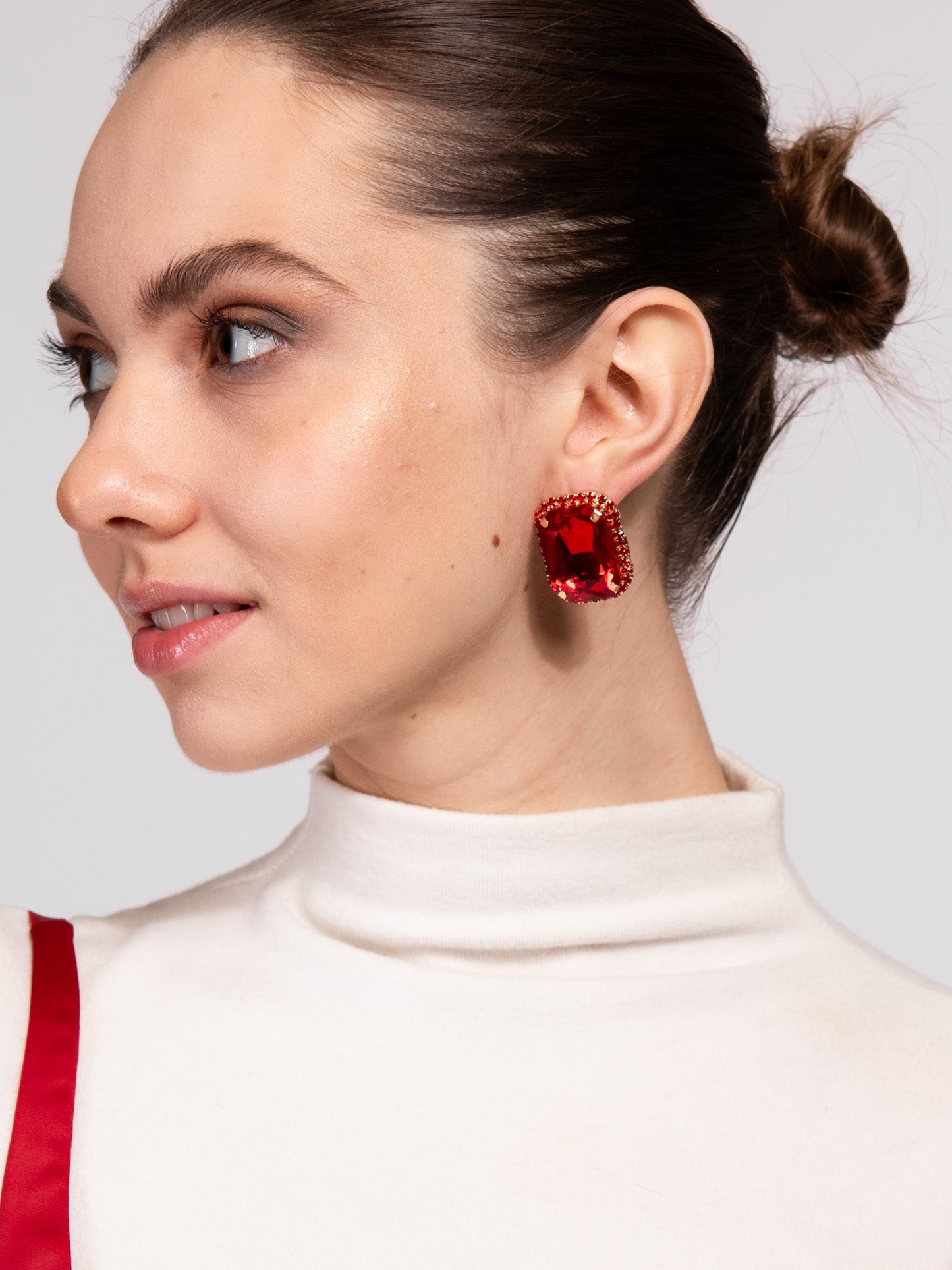 Dahlia Stone Stud Post Earrings