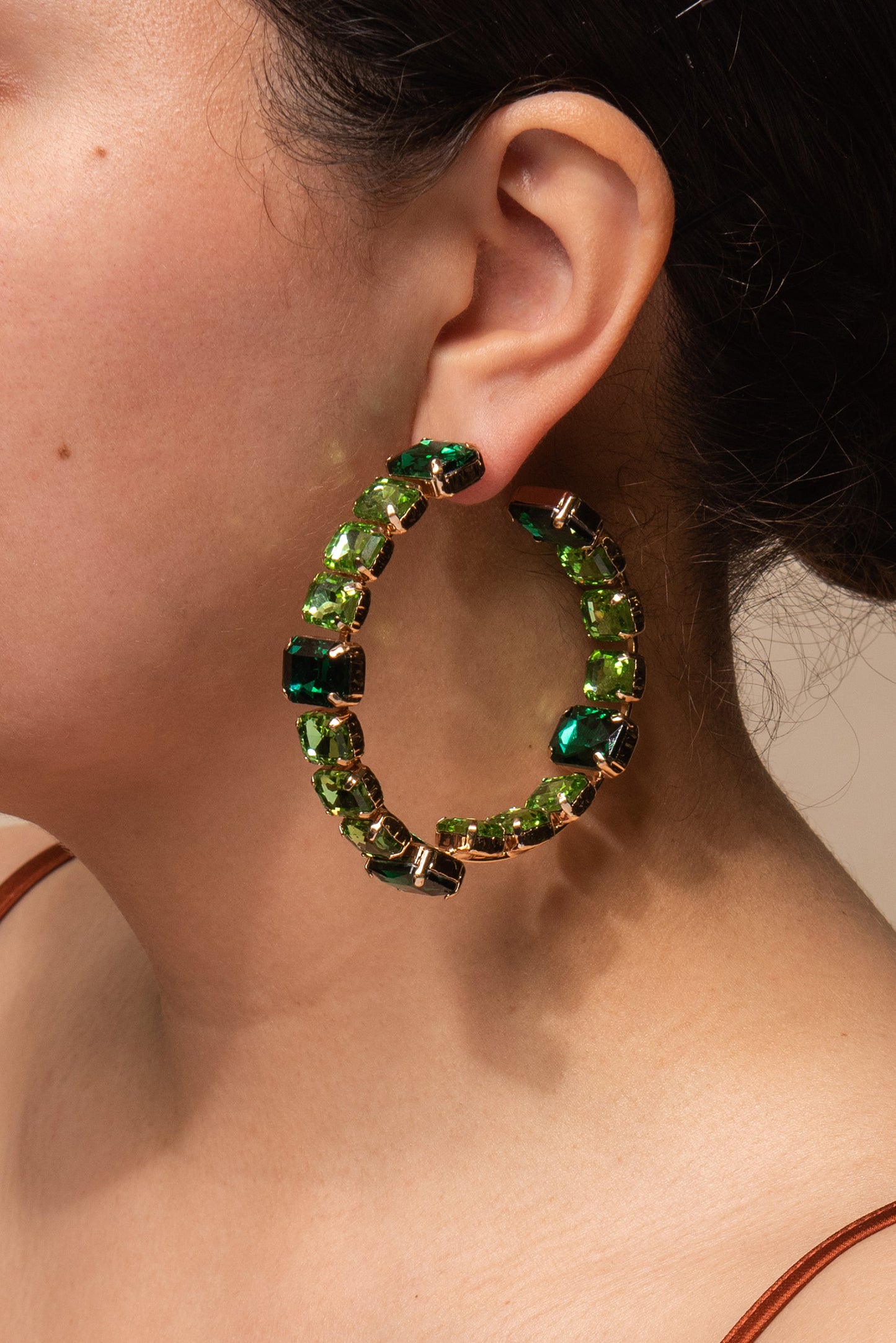 Eliana Large Stone Hoops