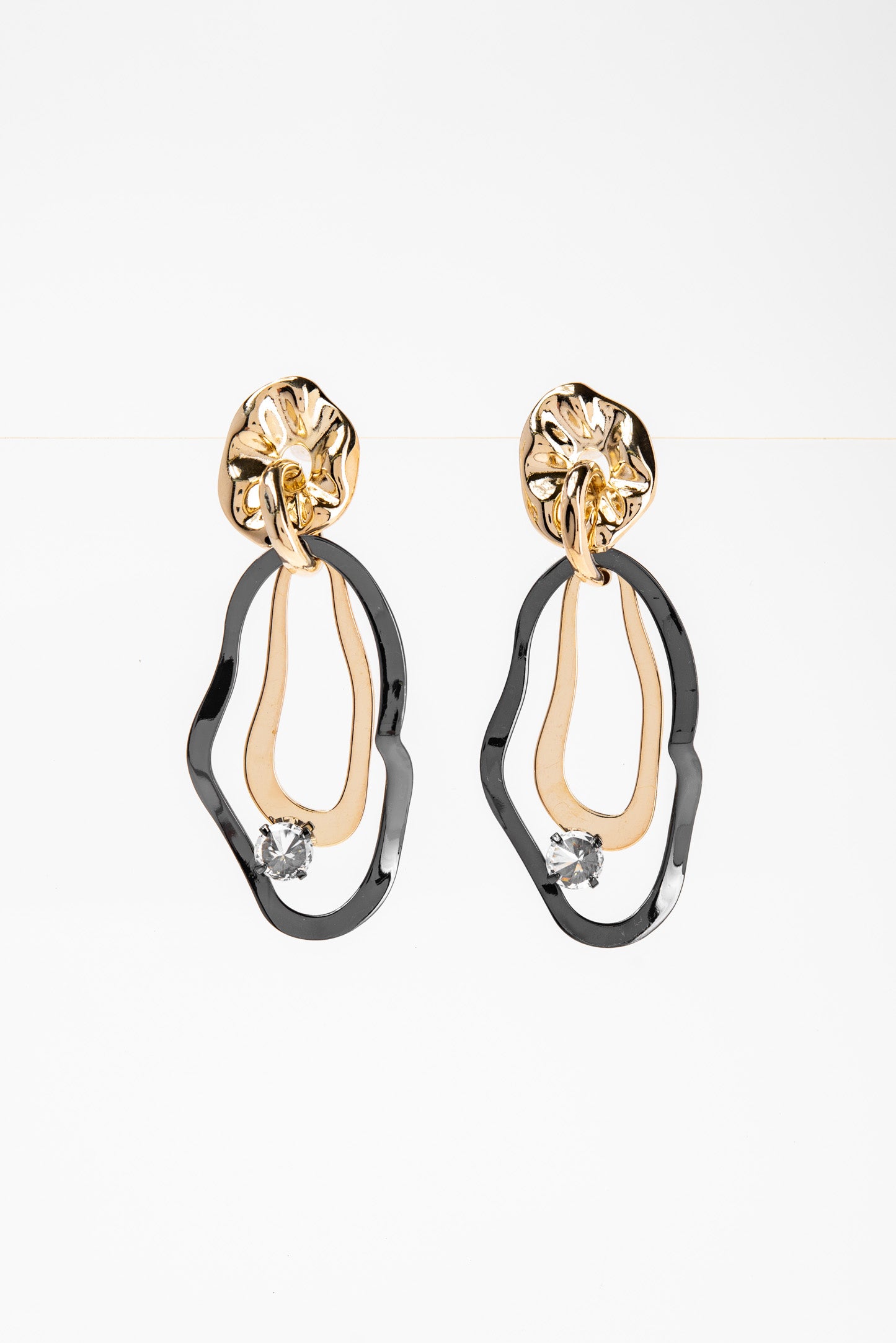 Jazmine White Gold CZ Plated Earrings