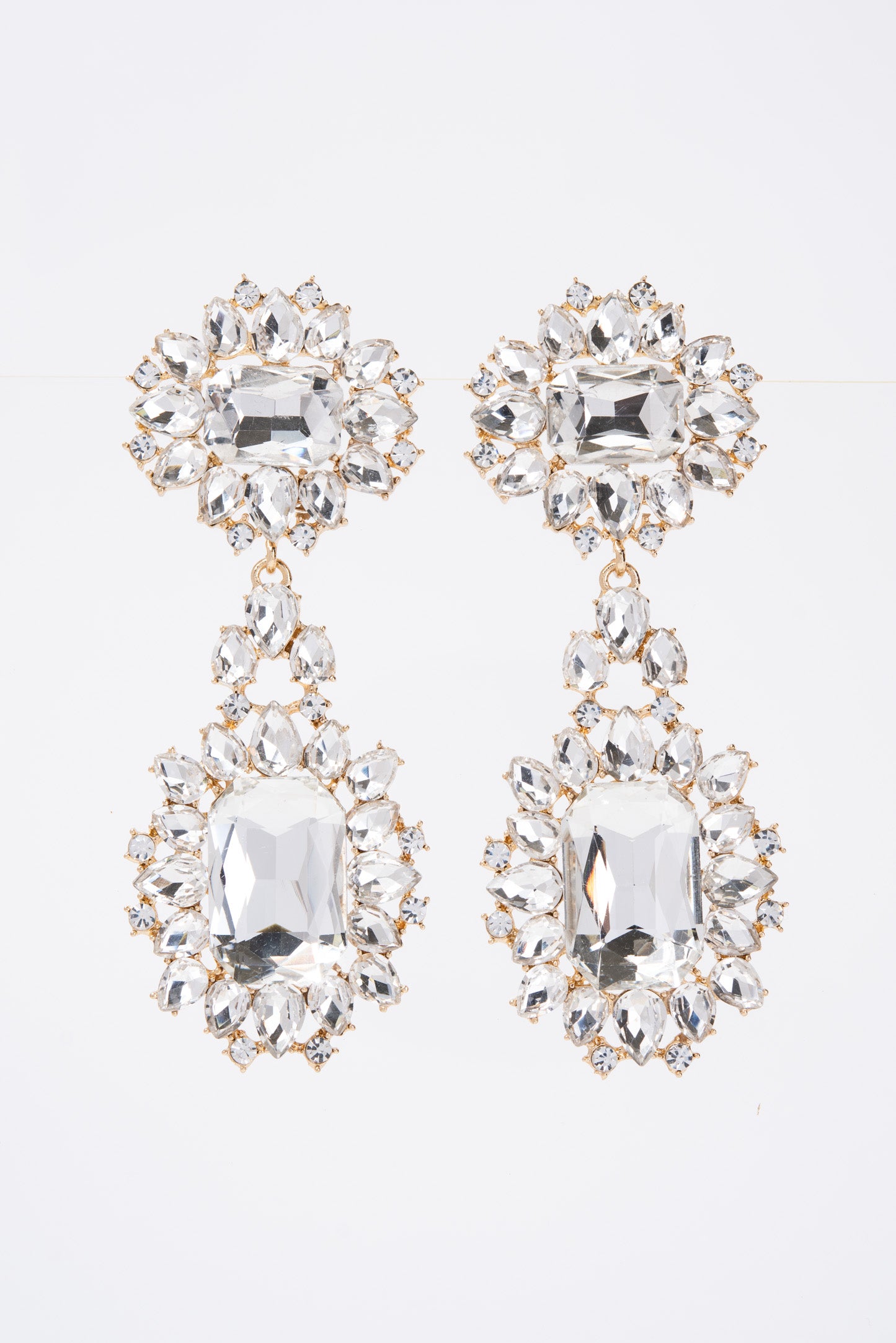 Zara Baroque Crystal Cluster Earrings