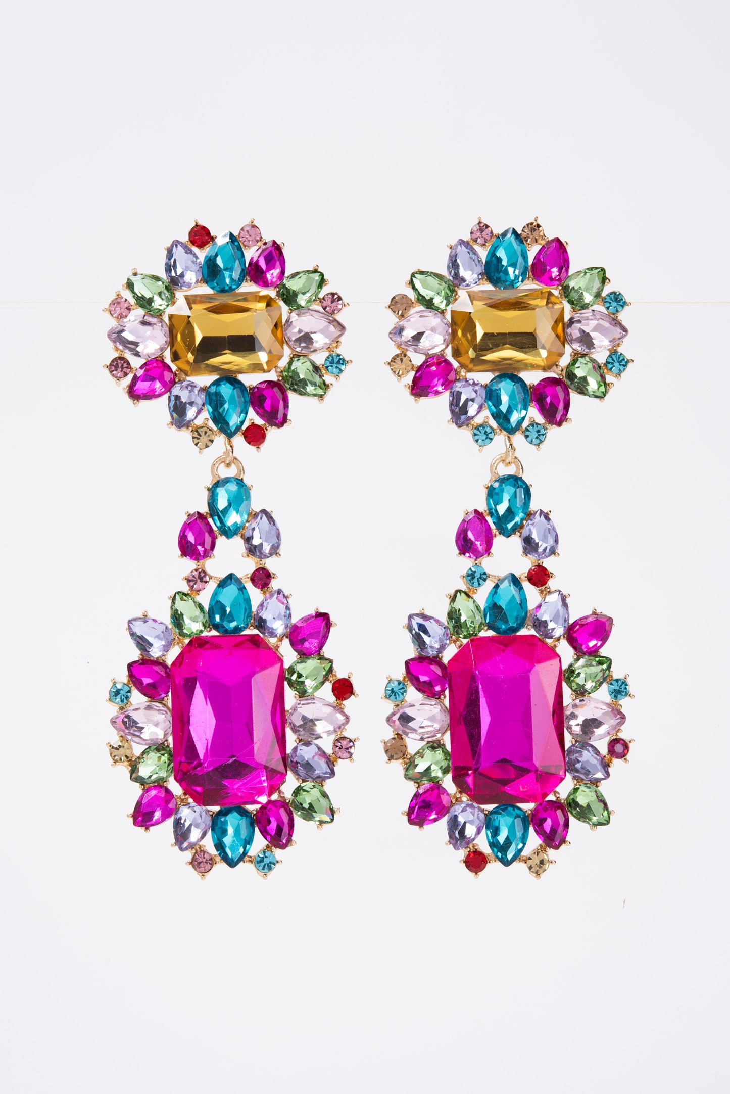 Zara Baroque Crystal Cluster Earrings