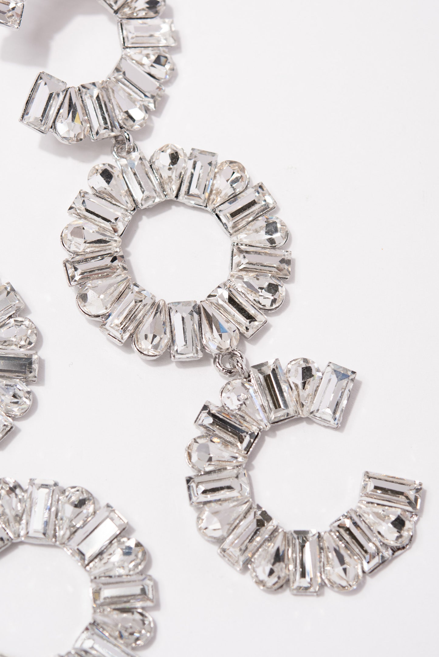 Avella 3-Tier Rhinestone Earrings