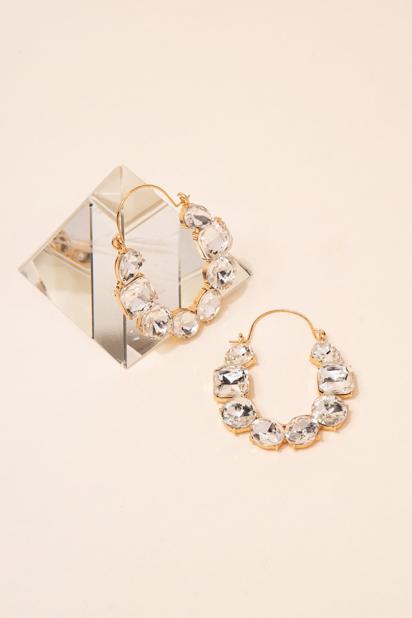 Lola Multi Stone Hoop Earring