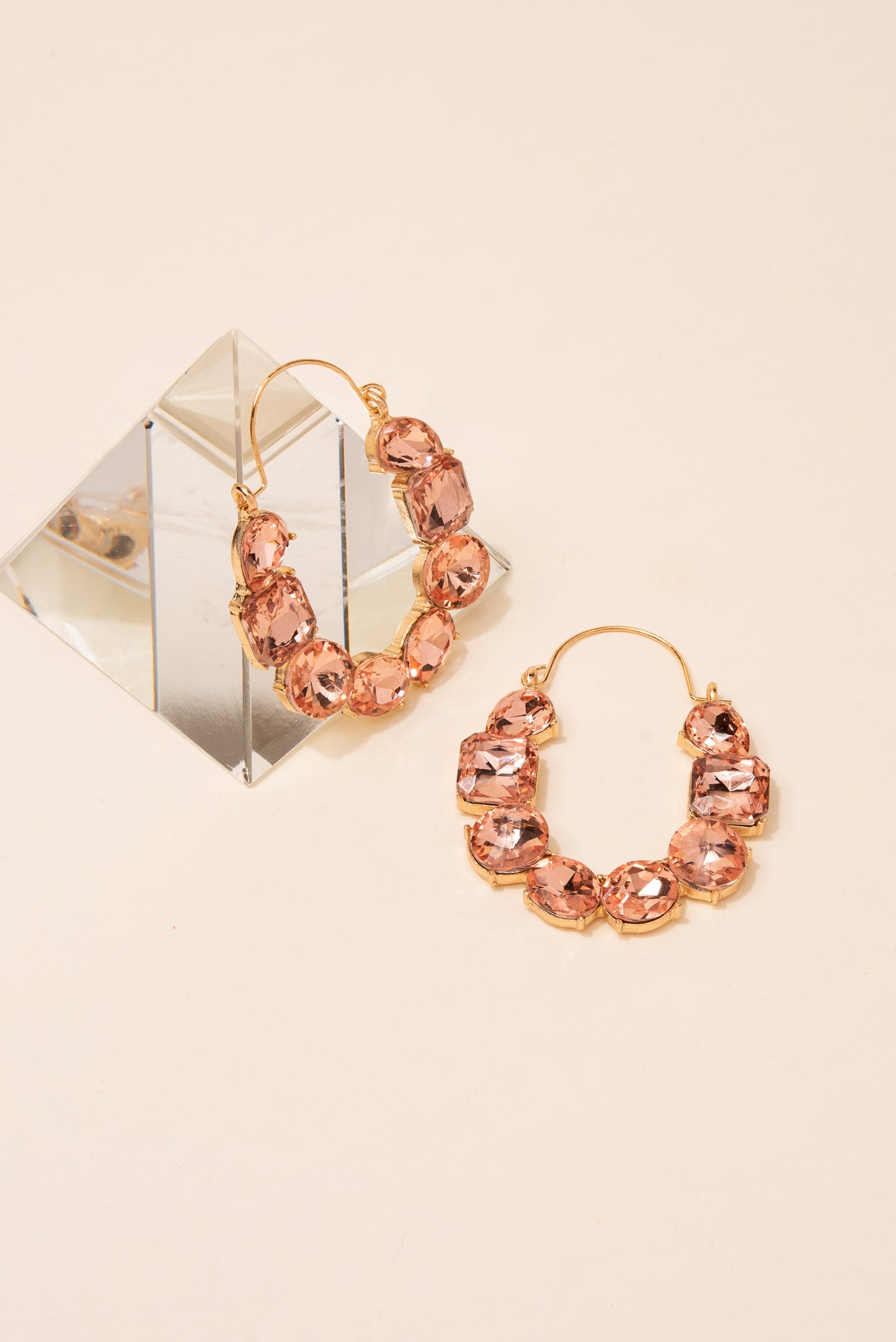 Lola Multi Stone Hoop Earring