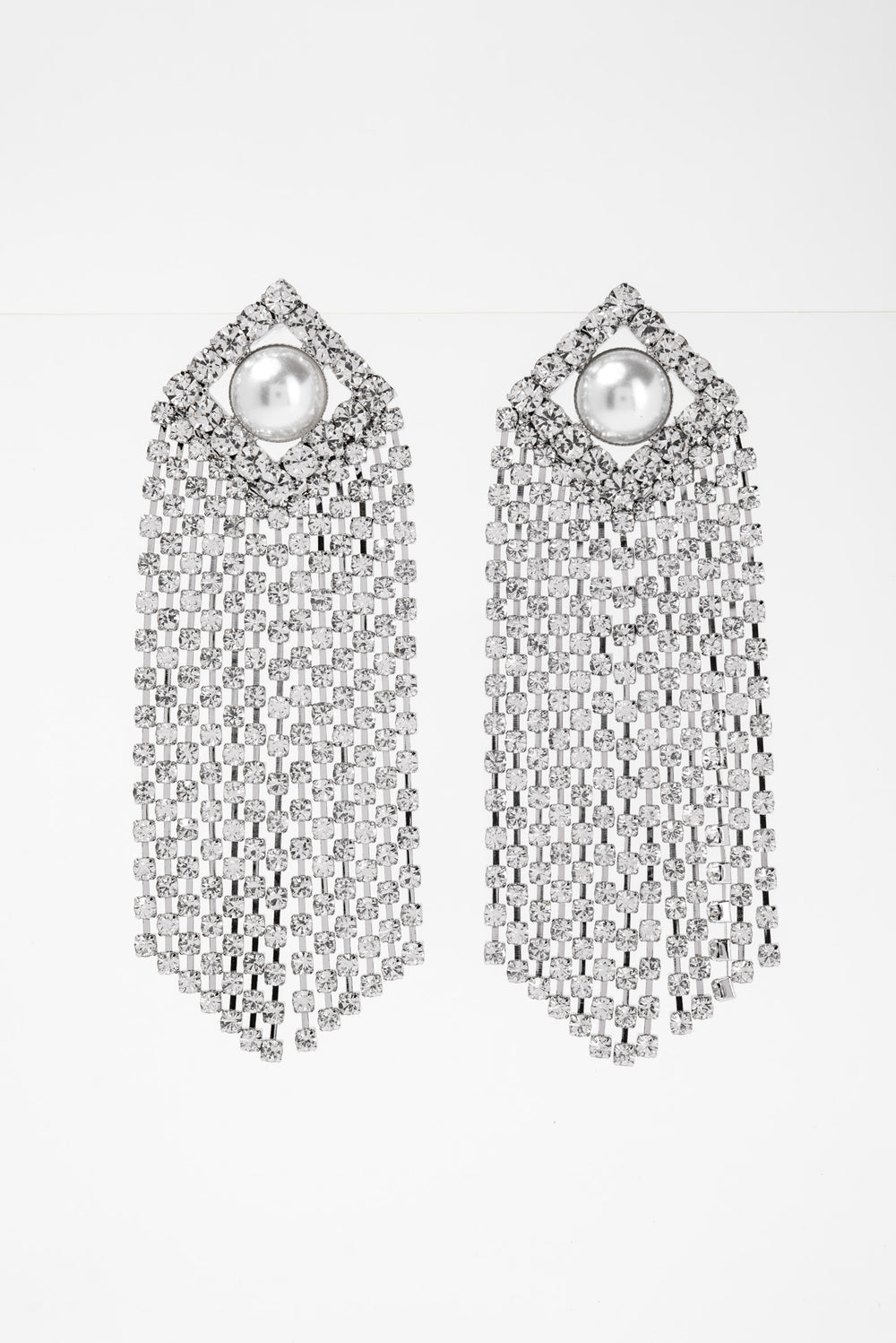 Paula CZ Dangle Fringe Earrings