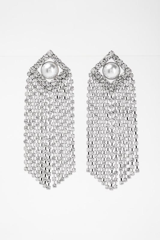 Paula CZ Dangle Fringe Earrings